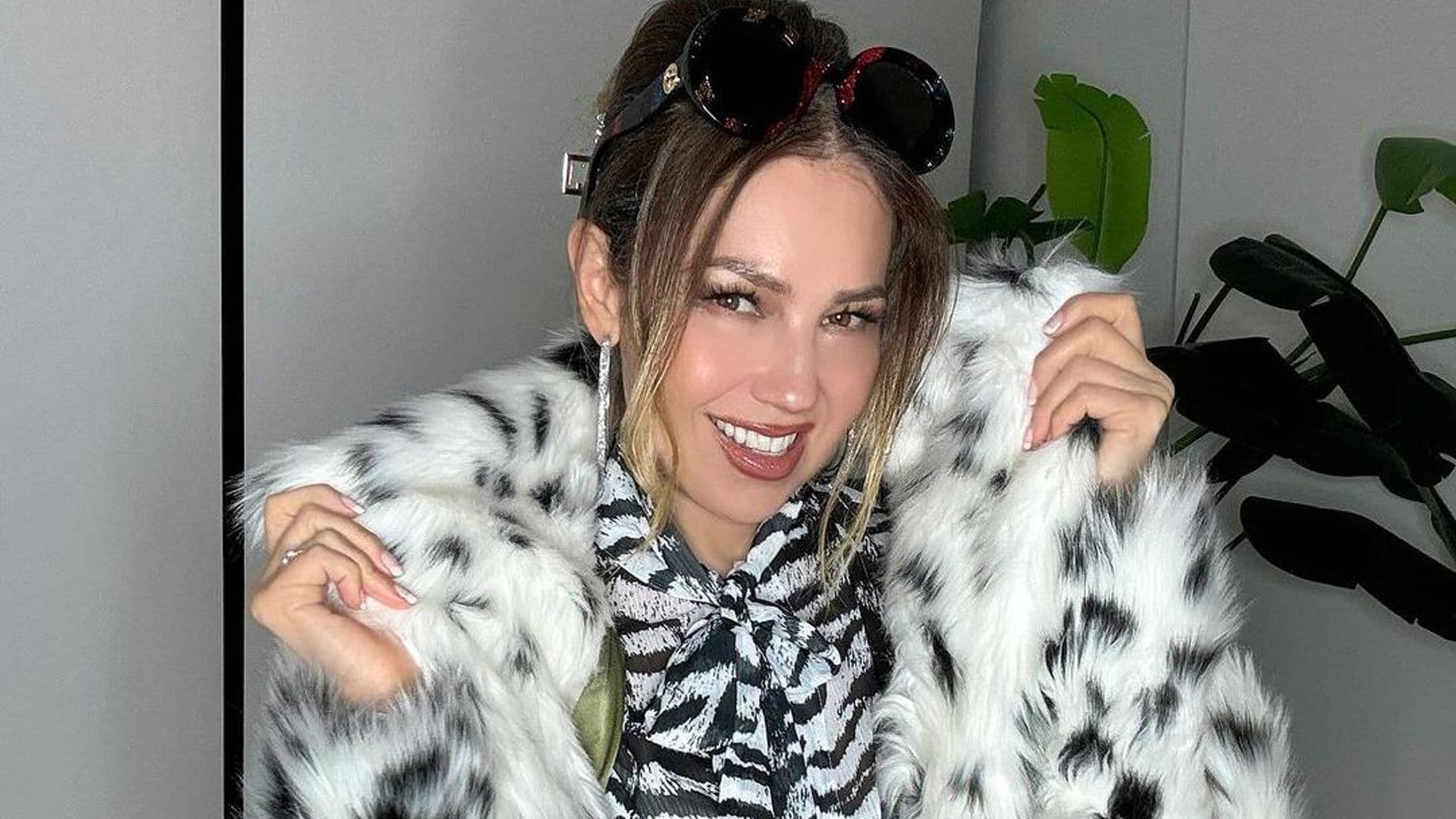 Thalía se suma a la tendencia ‘Mob Wife’