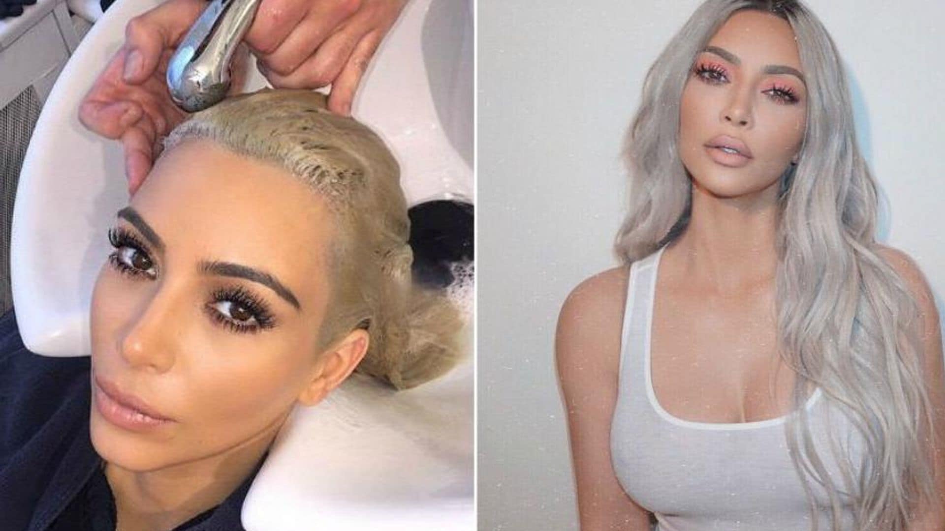 Kim Kardashian tiene el mejor método para darle brillo al cabello tras la decoloración