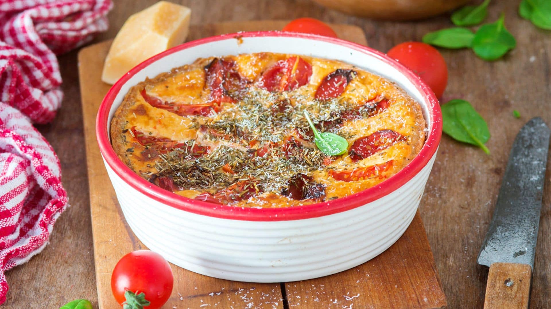 Pastel de pimientos del piquillo y tomate