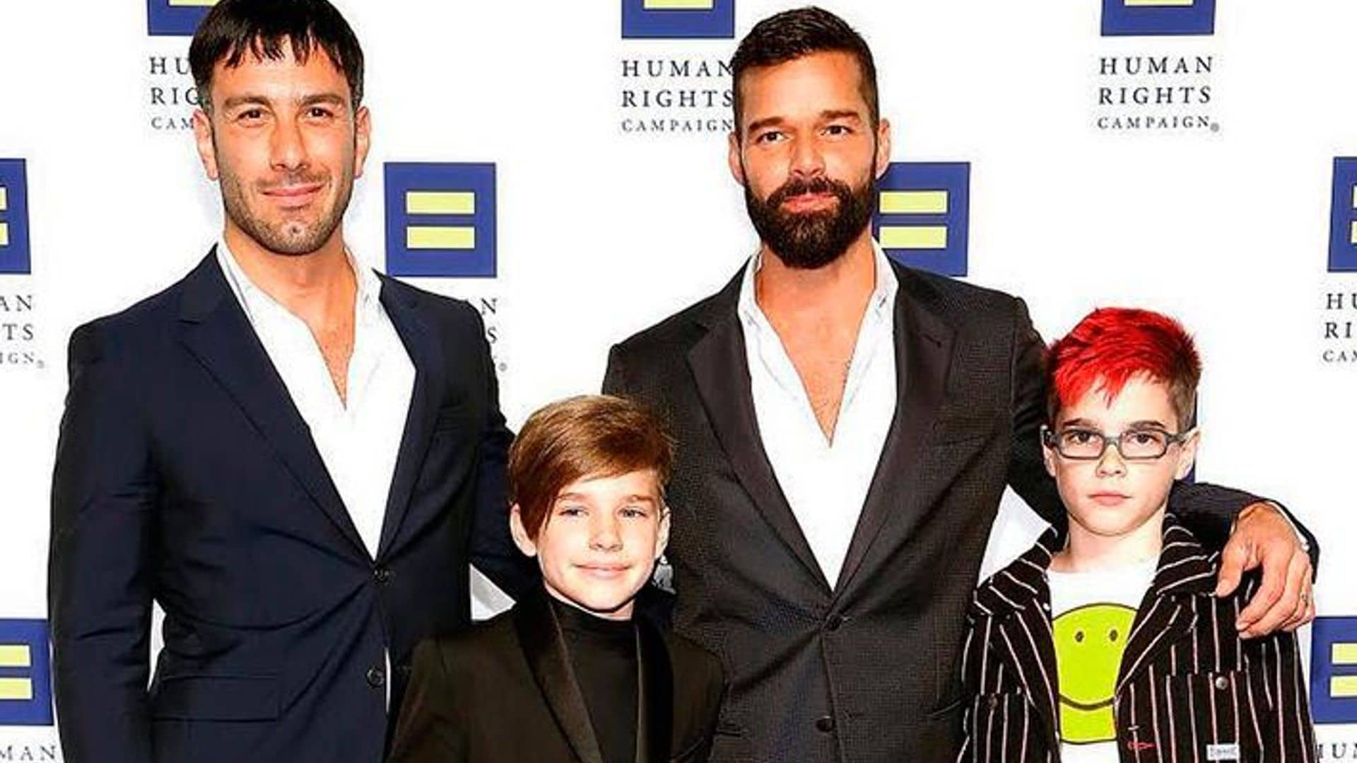 La numerosa familia de Ricky Martin y Jwan Yosef con sus tres hijos y el bebé que viene en camino