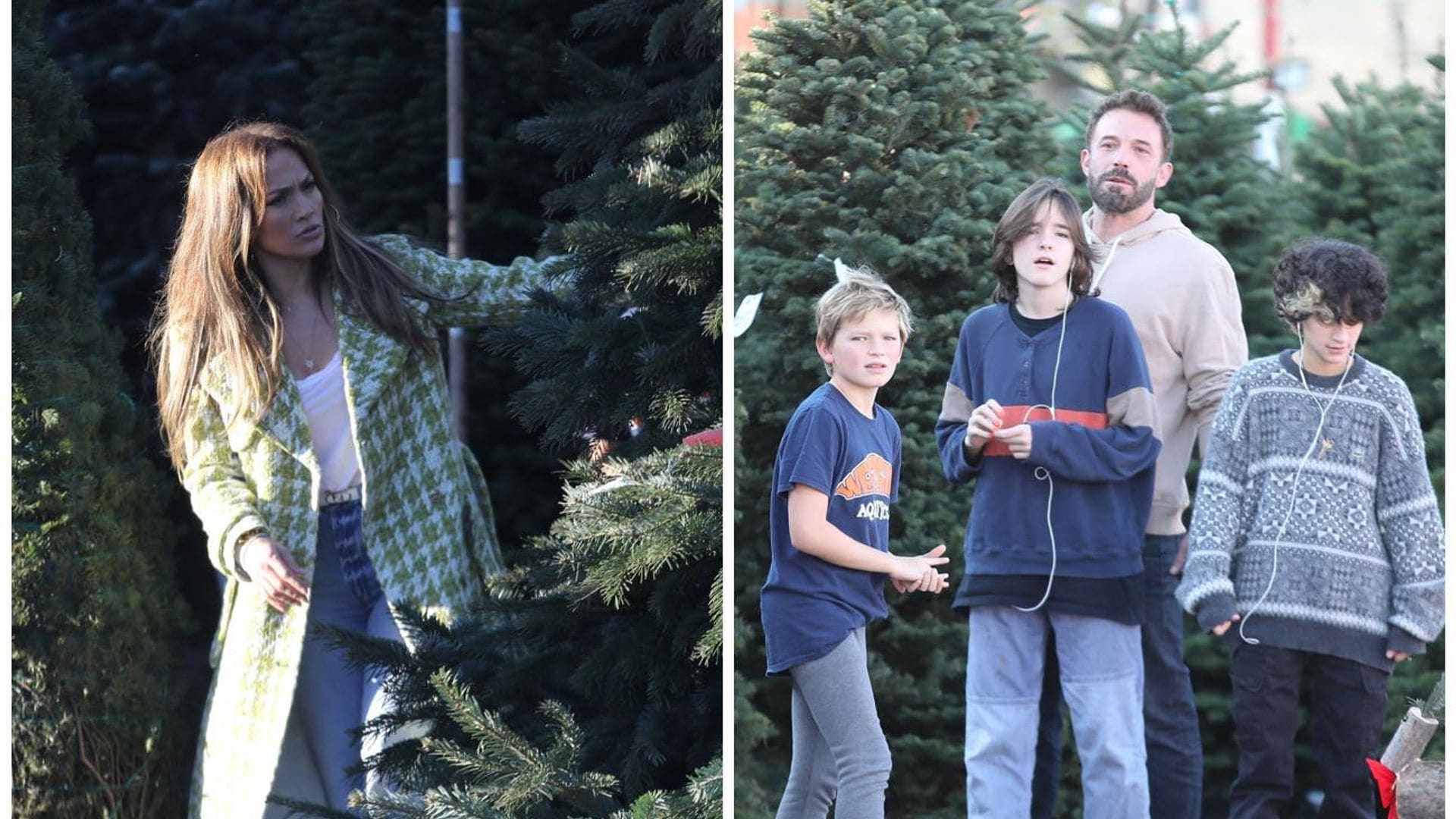 Jennifer Lopez y Ben Affleck compran su primer árbol de Navidad como esposos