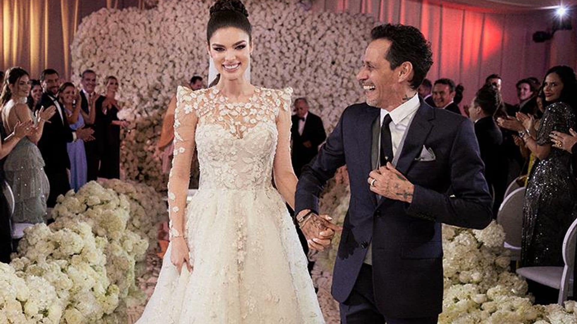 A un año de la espectacular boda de Marc Anthony y Nadia Ferreira, así recordamos su gran día