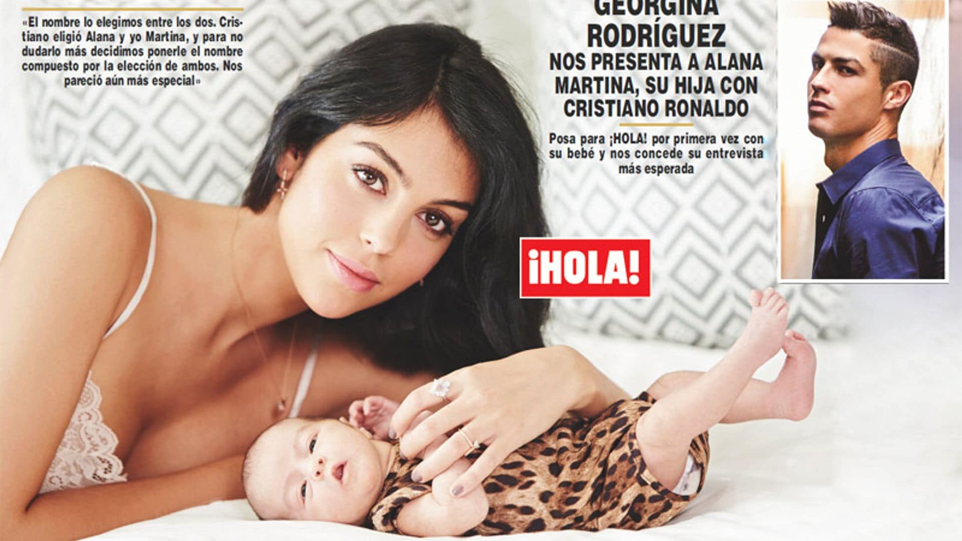 En ¡HOLA! Georgina Rodríguez desvela el detalle que hizo especial el parto de su hija Alana Martina