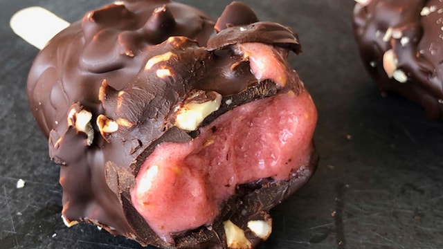 receta helado polo chocolate fresa frutas