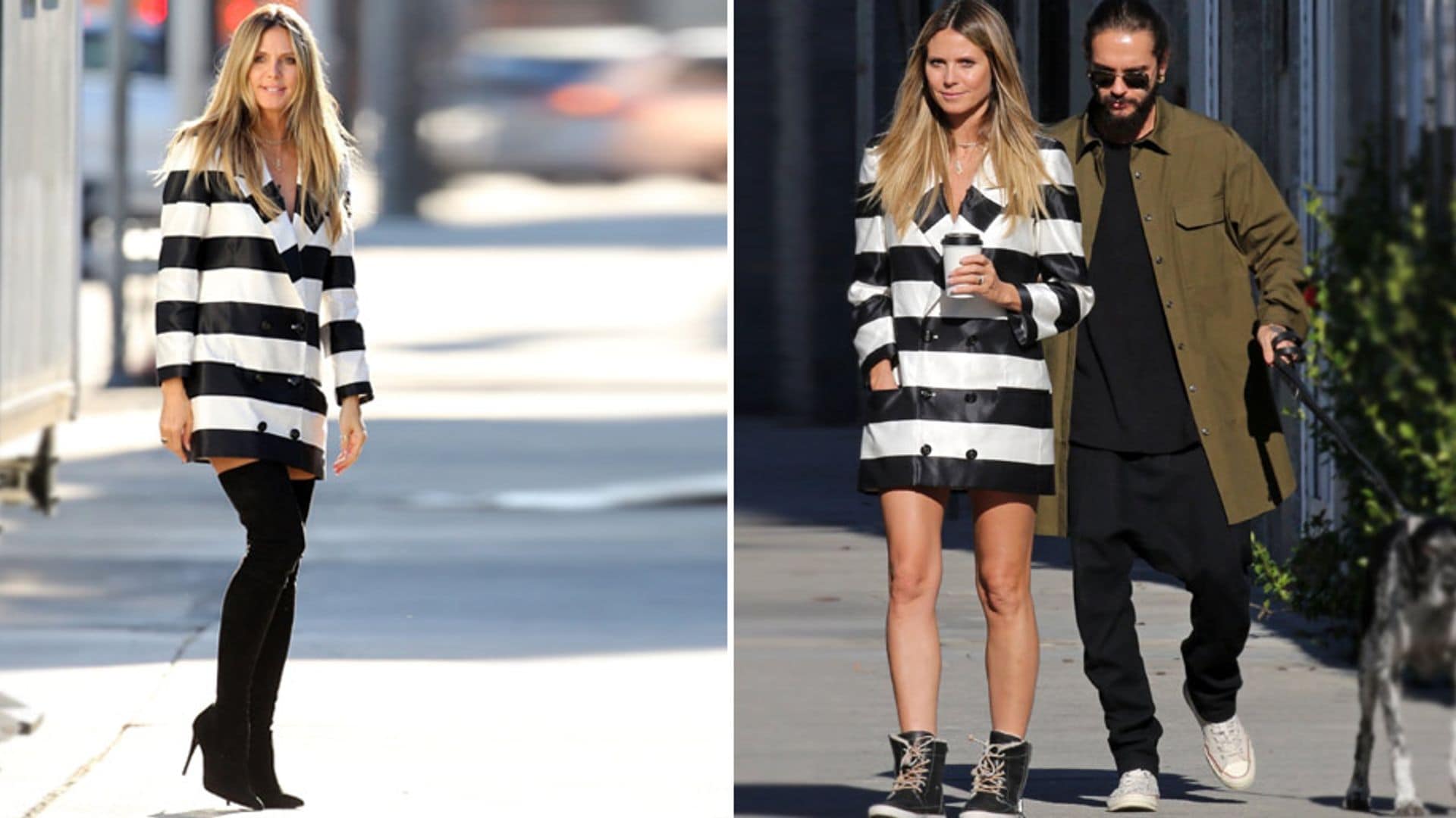 La clave de Heidi Klum para transformar su ‘outfit’ en un look cómodo, ¡en un solo paso!