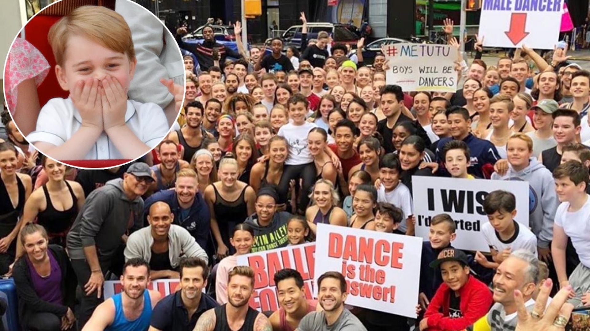 300 bailarines toman Times Square para defender la pasión por la danza del príncipe George