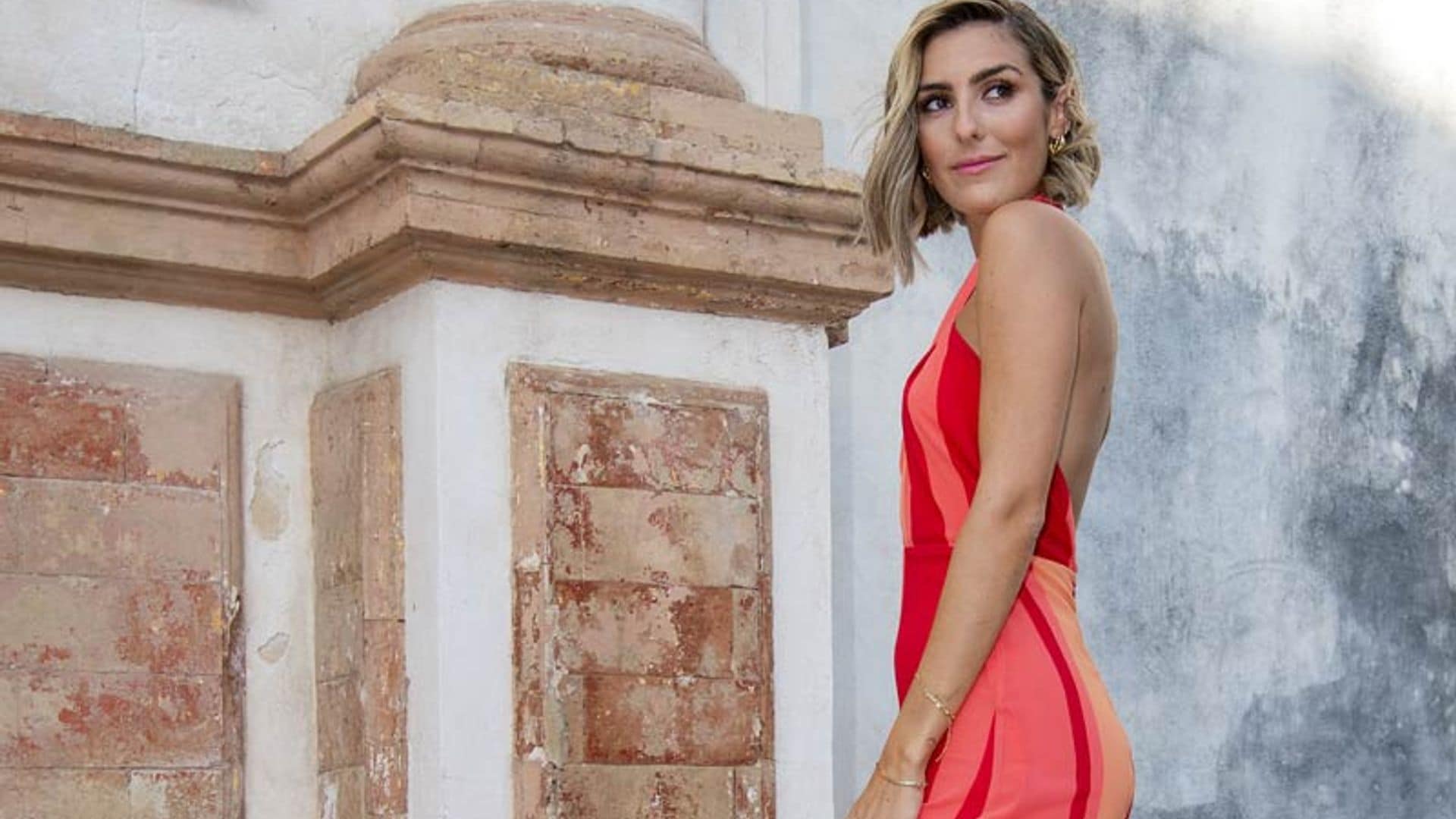Anna Ferrer elige un vestido de invitada diseñado en Andalucía para su boda en Sevilla