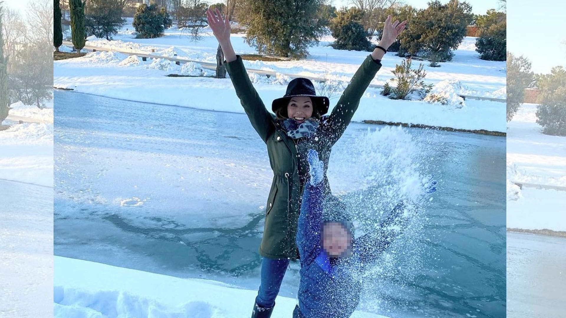 La nueva rutina de Helen Lindes y sus hijos tras el paso del temporal de nieve