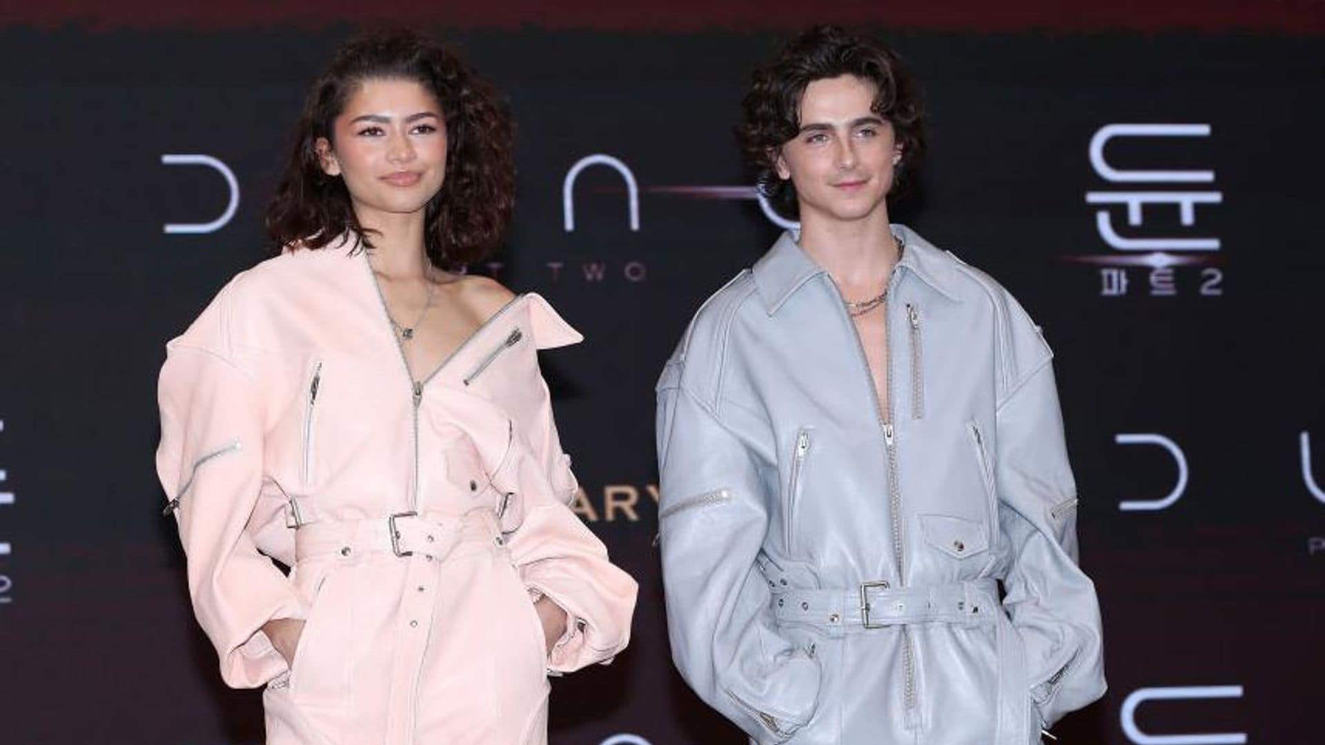 ¡Ahora en un ‘matching look’! Zendaya y Timothée Chalamet en Seúl