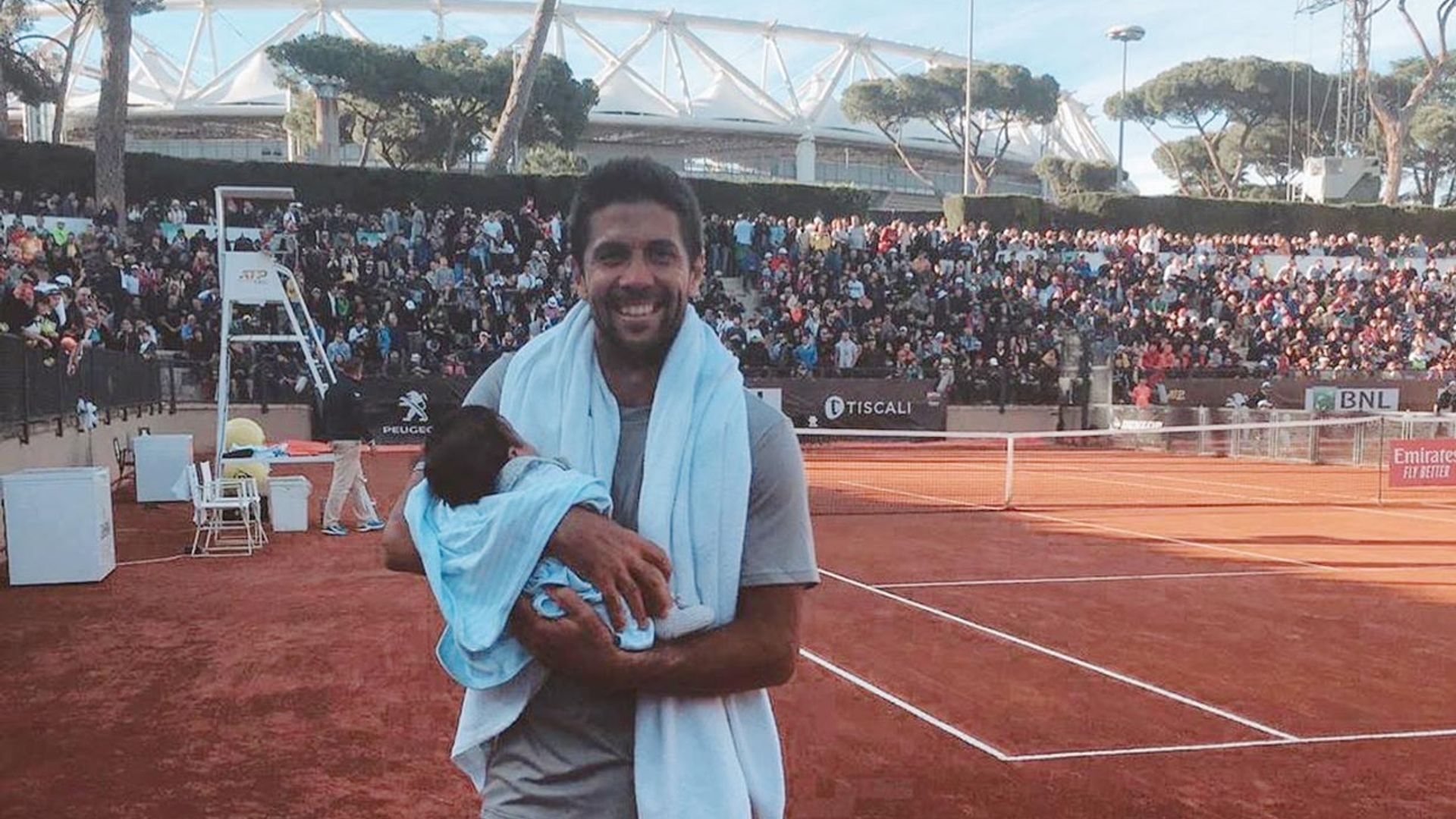 El pequeño Miguel, 'el mejor regalo' de Fernando Verdasco tras una doble victoria en Roma