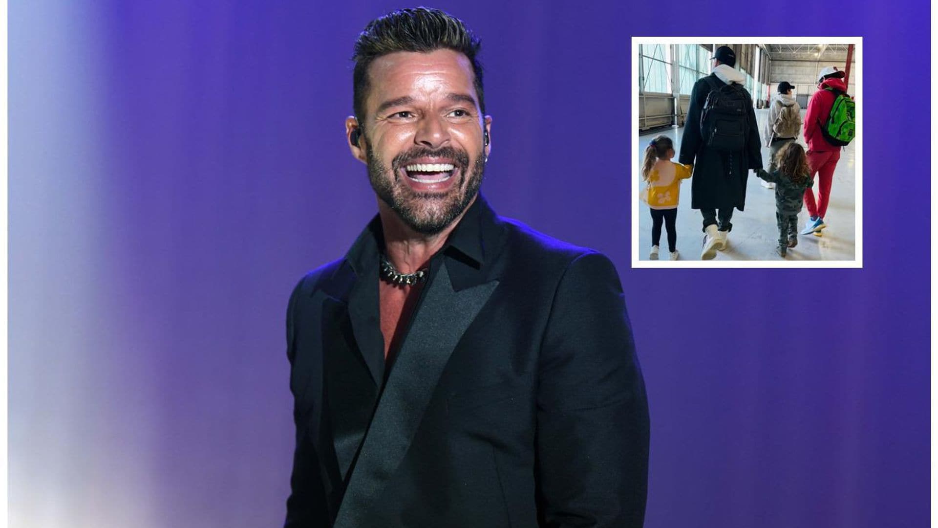 Ricky Martin presume a su tierno ‘pelotón’: sus cuatro hijos