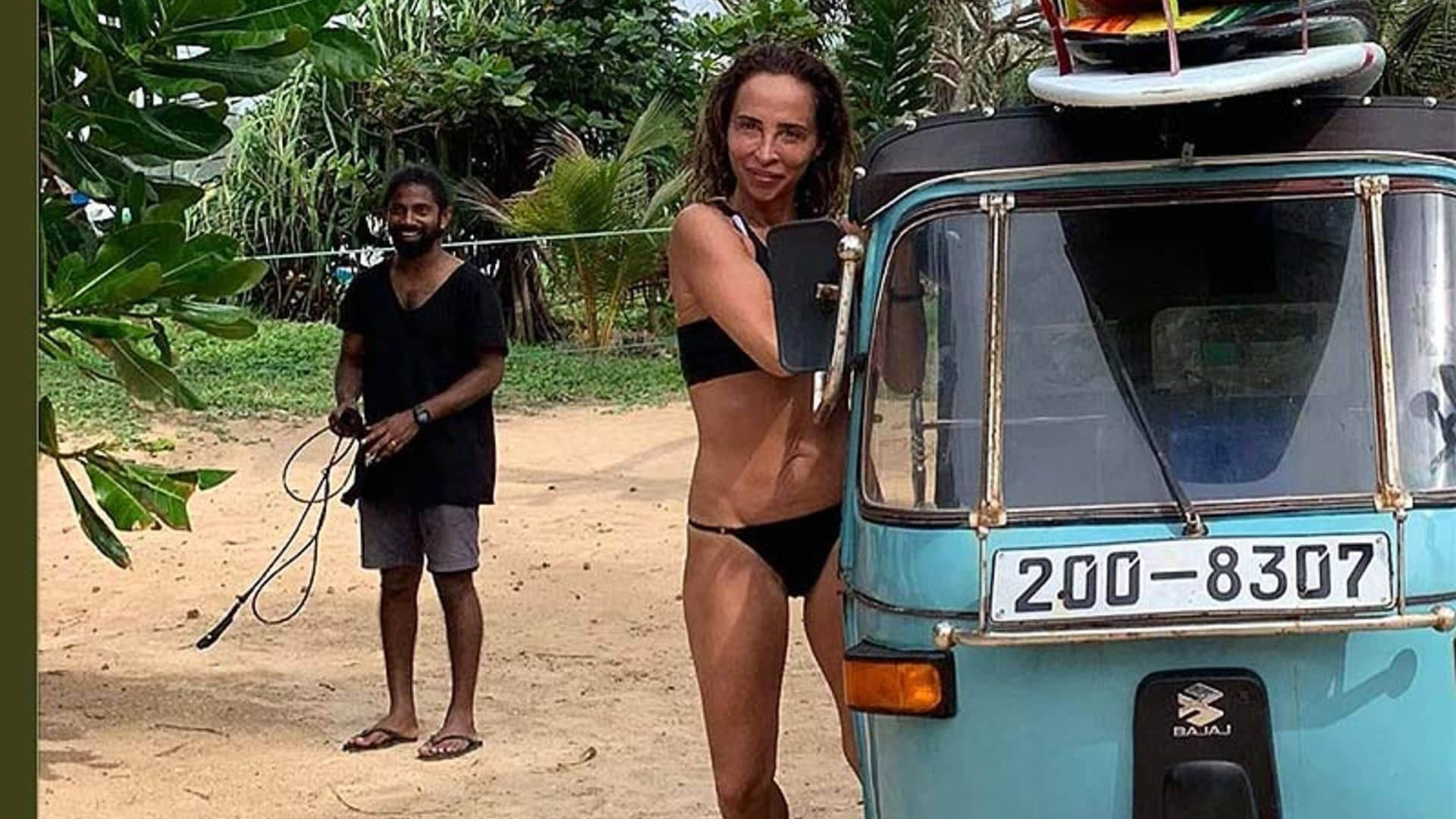 Sol, relax y espiritualidad: María Patiño disfruta de una paradisiaca luna de miel