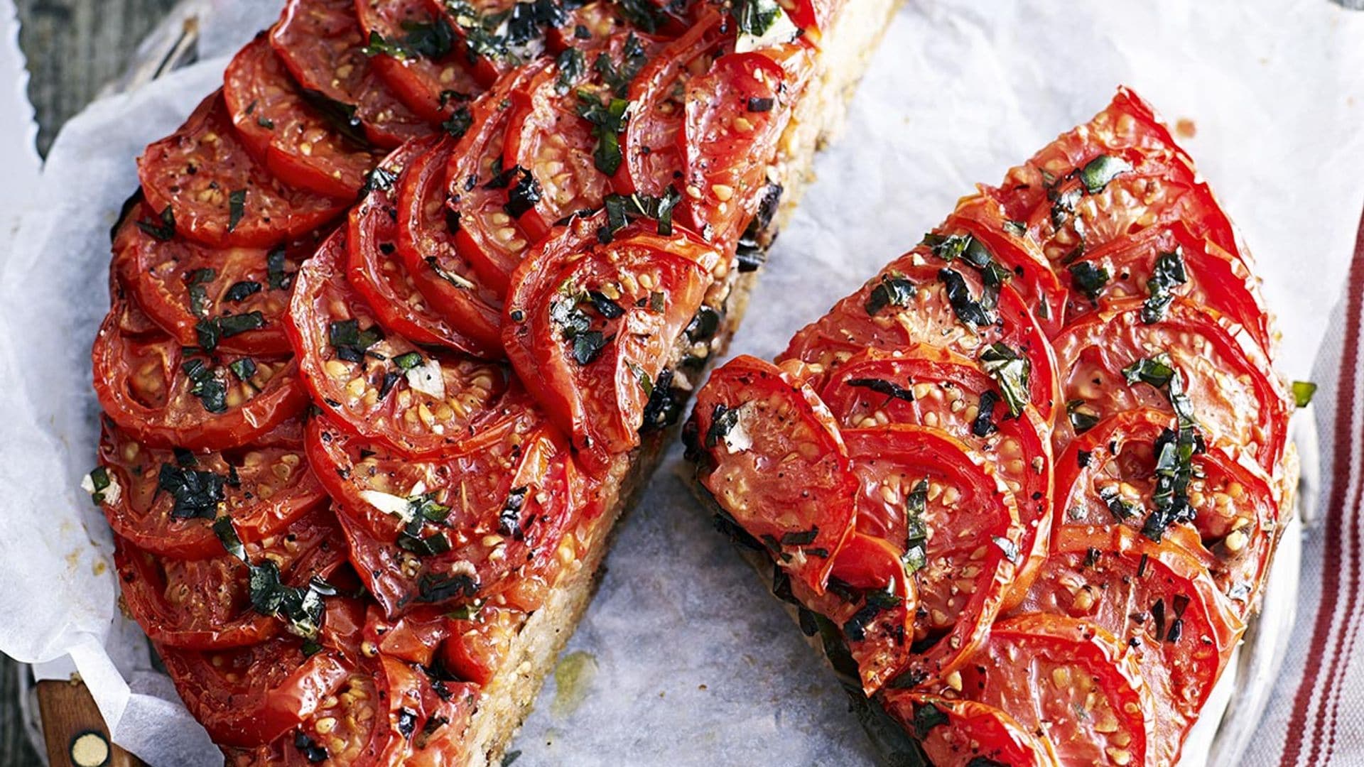 Tarta de tomate con queso gorgonzola