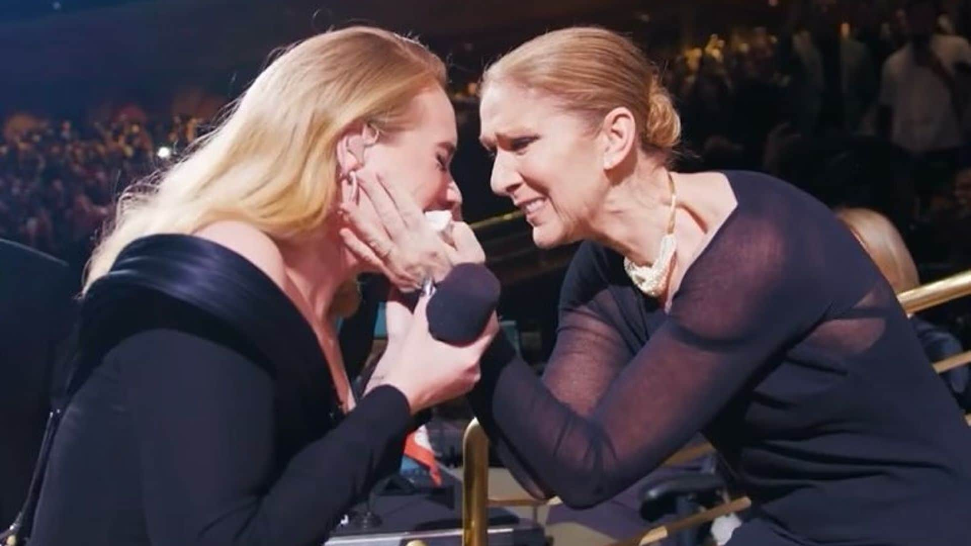 Adele se conmueve hasta las lágrimas al encontrarse con Céline Dion en Las Vegas