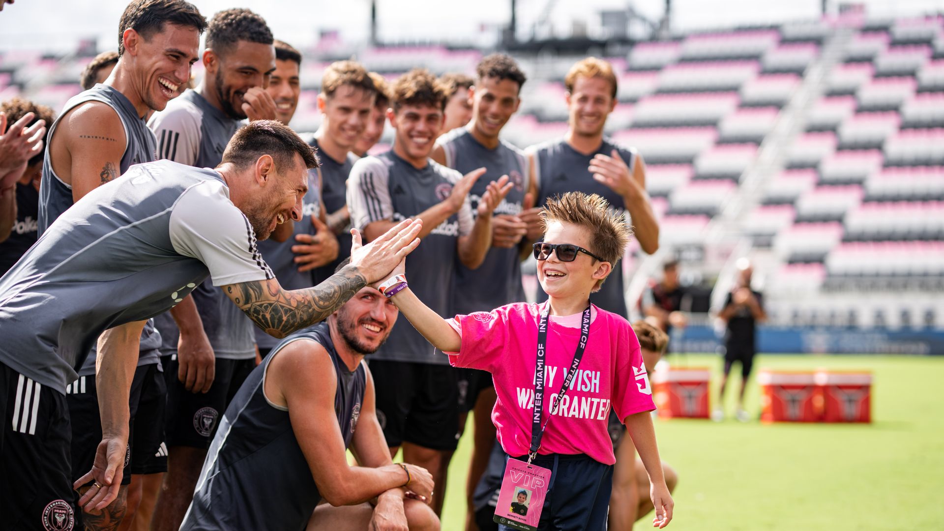 Los jugadores del Inter Miami hicieron felices a 23 pequeños