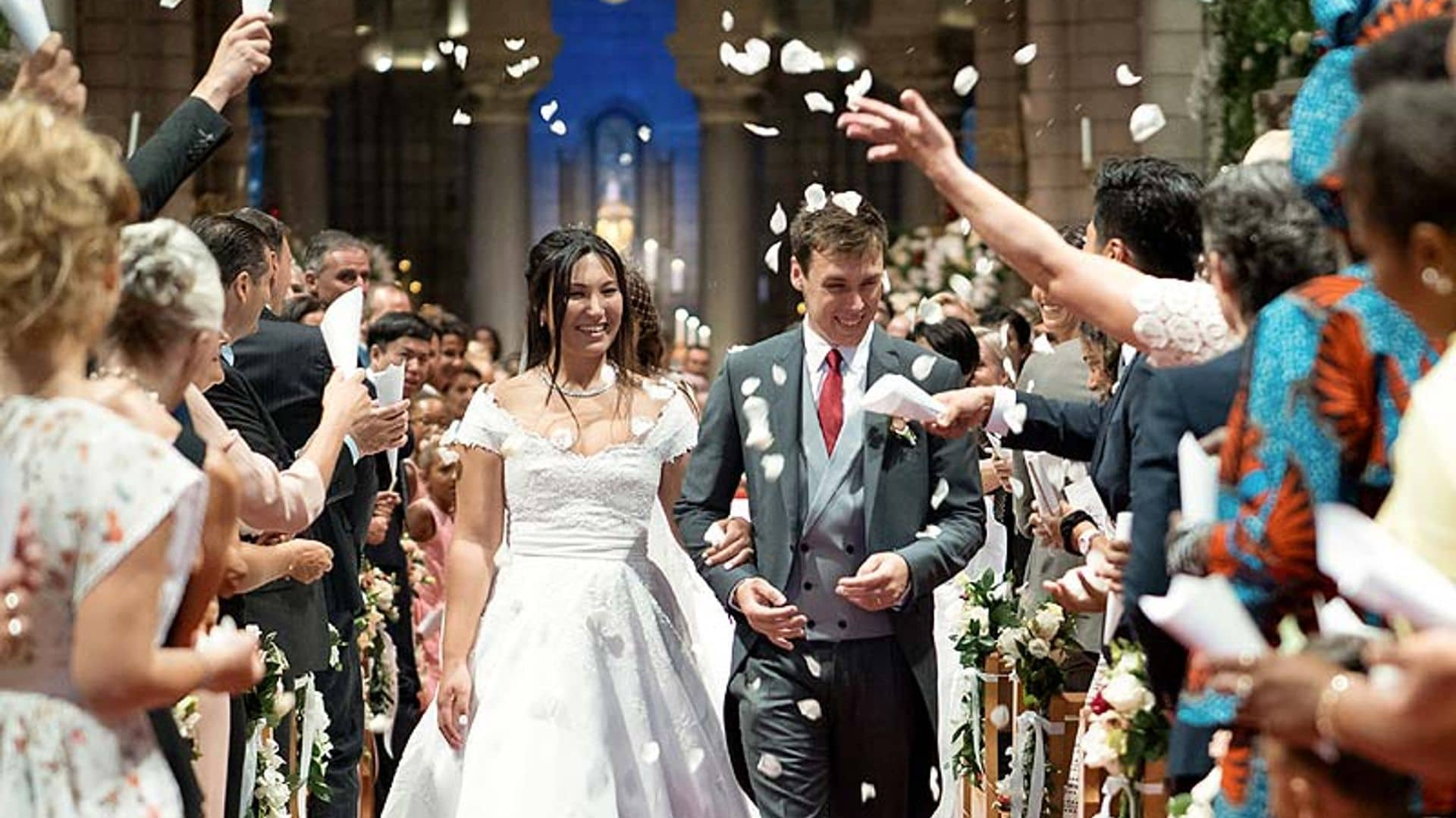 Las primeras fotos de Louis Ducruet y Marie Chevallier tras su boda religiosa