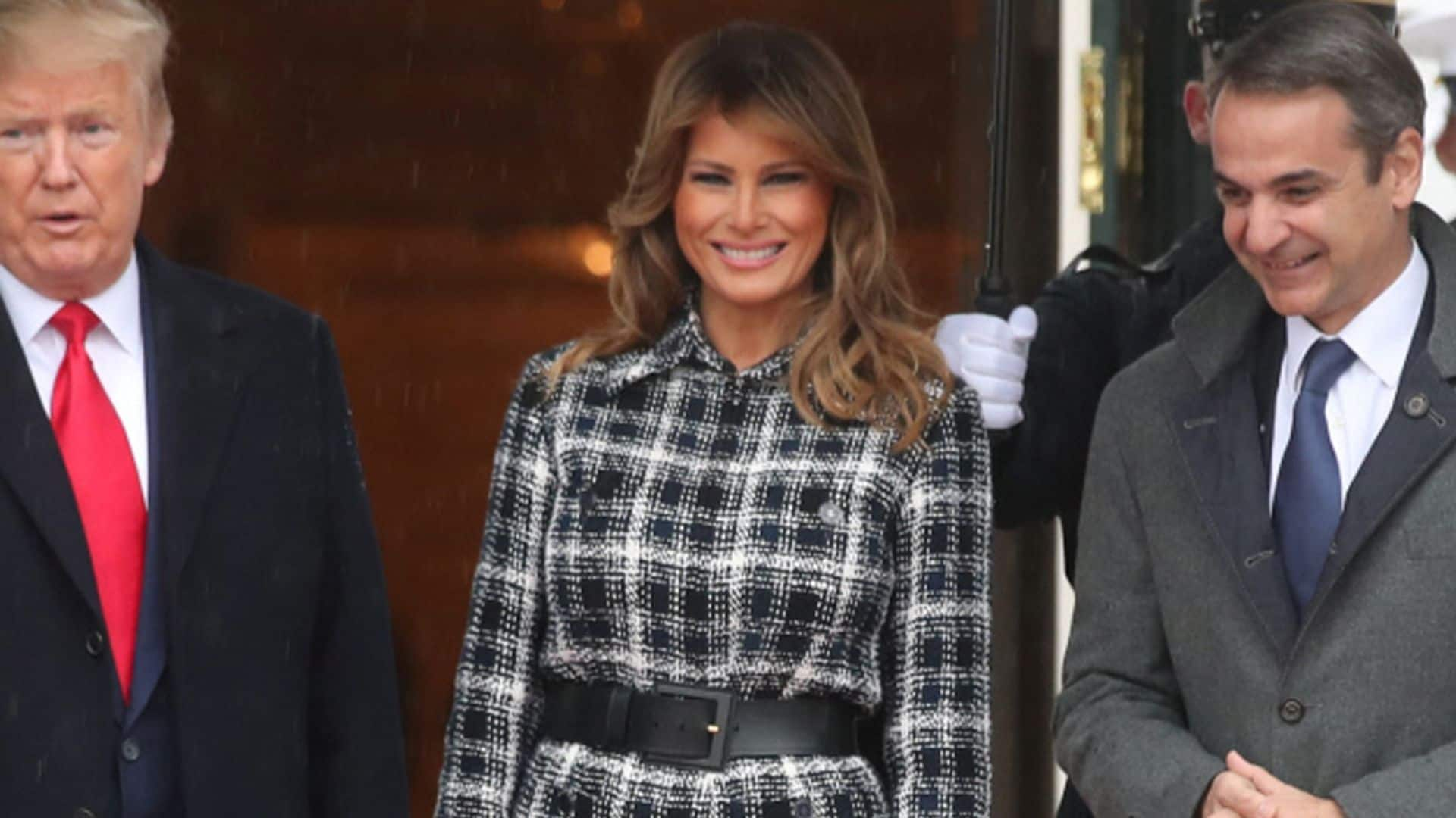 Melania Trump estrena su mono más clásico en su primer acto de 2020