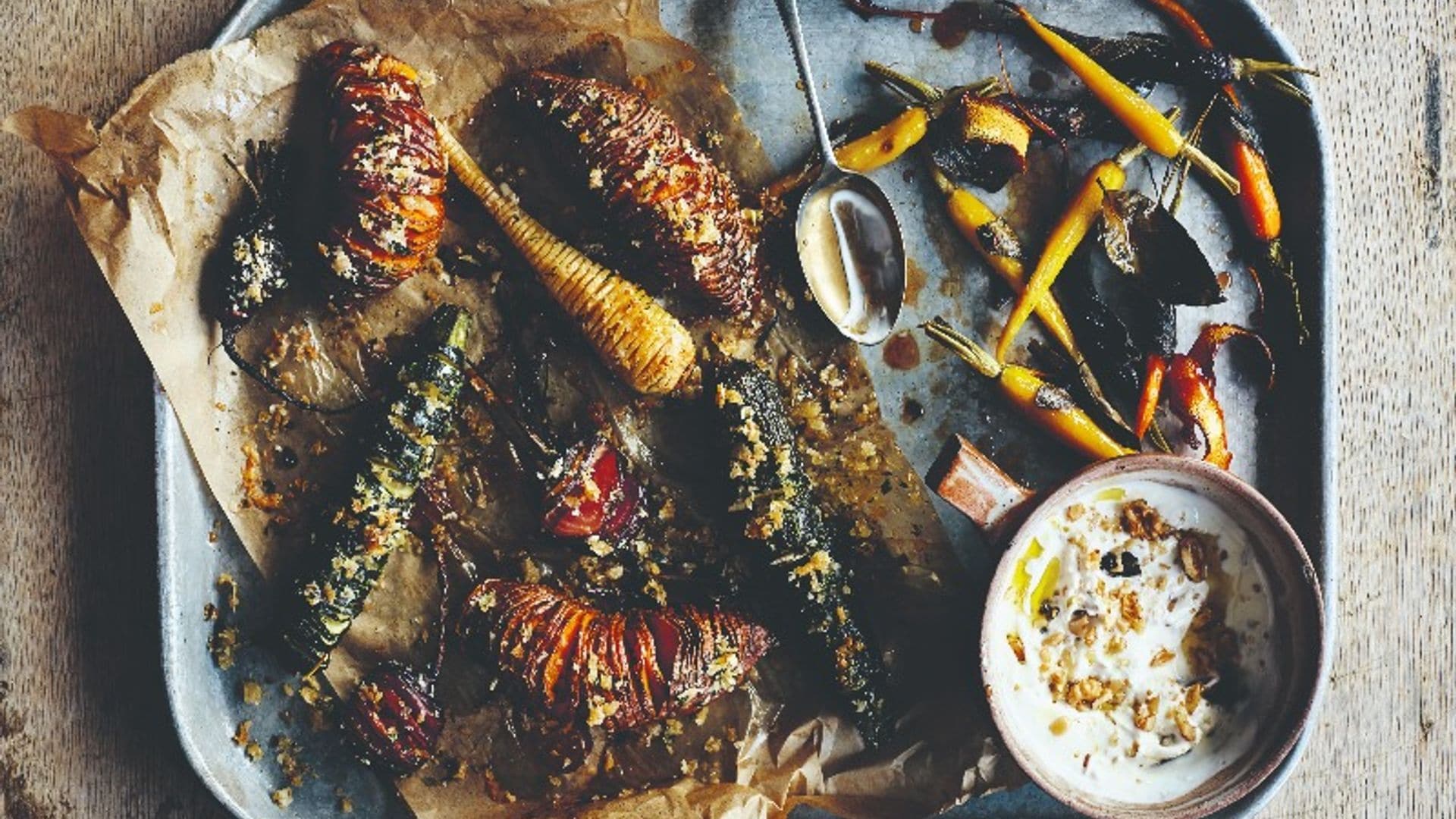 Verduras 'Hasselback' con zanahorias a la salvia