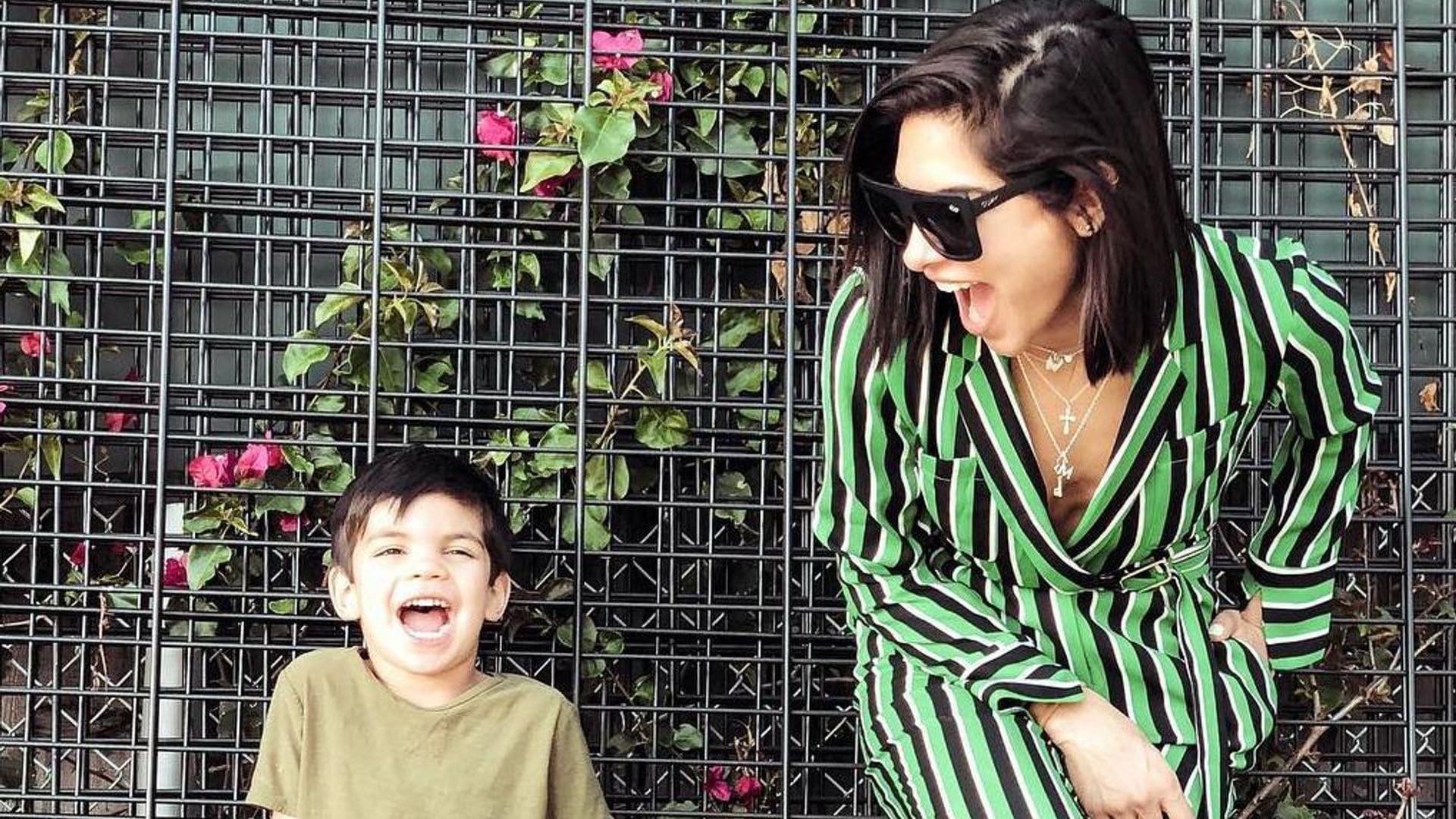 Alejandra Espinoza se reencuentra con su hijo Matteo tras pasar unos días grabando 'Rubí'