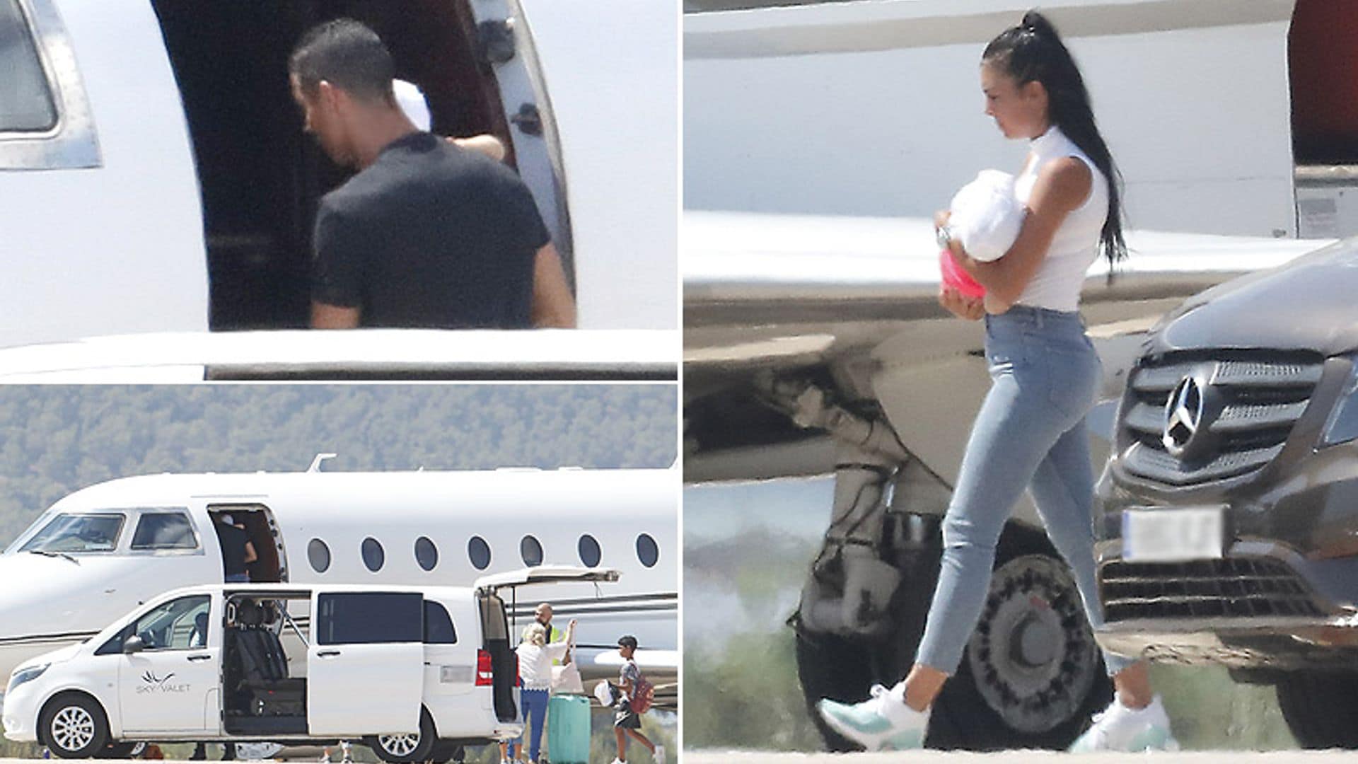 ¡Mejor en jet privado! Cristiano y Georgina, junto a sus hijos, ponen fin a sus vacaciones en Ibiza