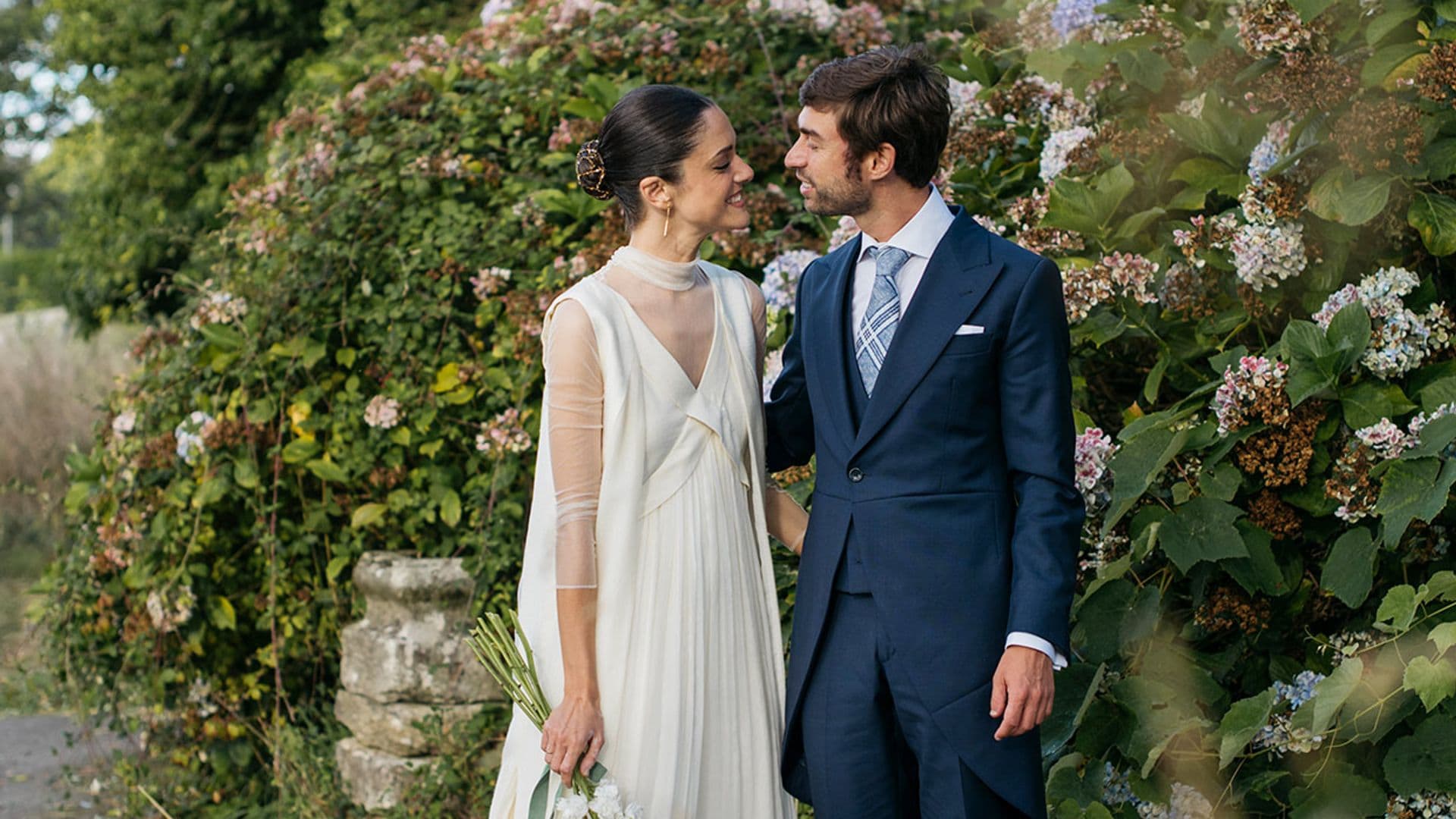 La historia de Sofía, la novia que transformó su vestido sencillo con un chaleco desmontable