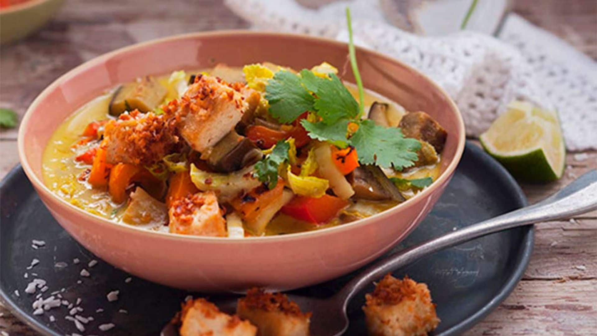 Curry de verduras con seitán