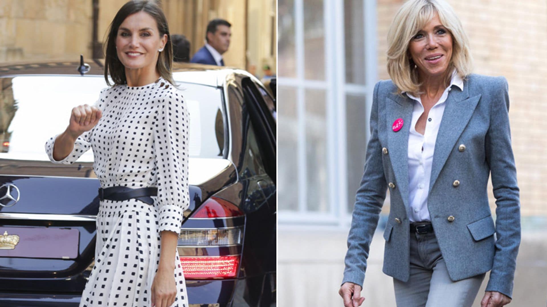 Doña Letizia y Brigitte Macron, el duelo de estilo que por fin veremos