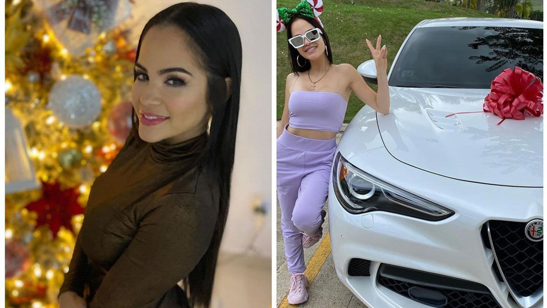 Natti Natasha y el automóvil de lujo que recibió en Navidad