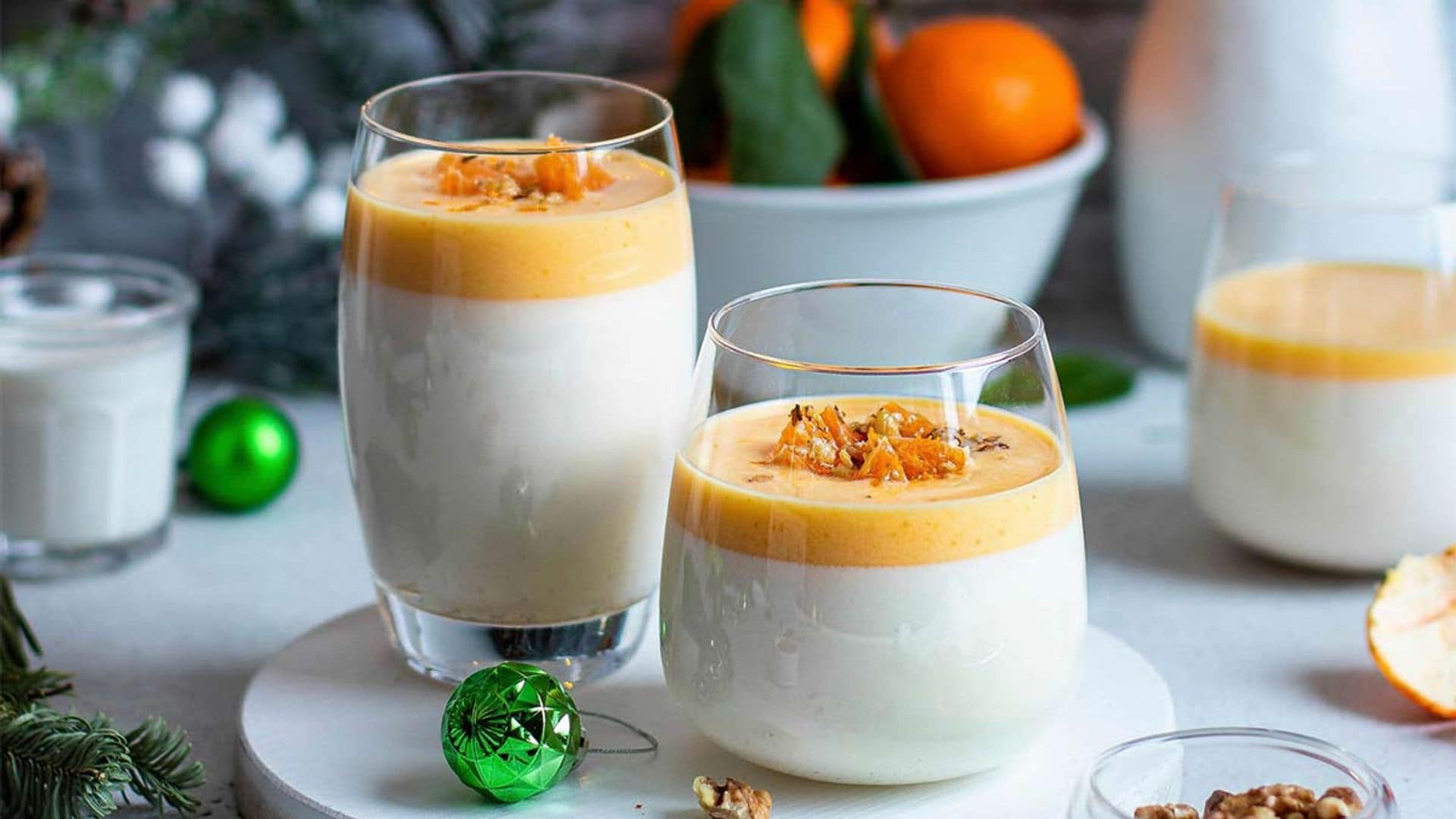 'Panna cotta' con crema de mandarina