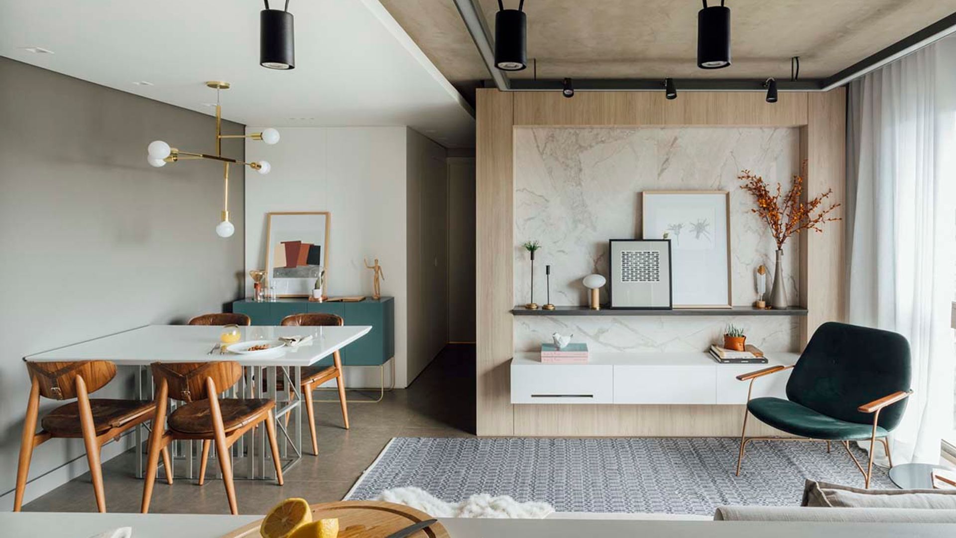 Un apartamento de 50 metros bien distribuido y con una decoración llena de estilo