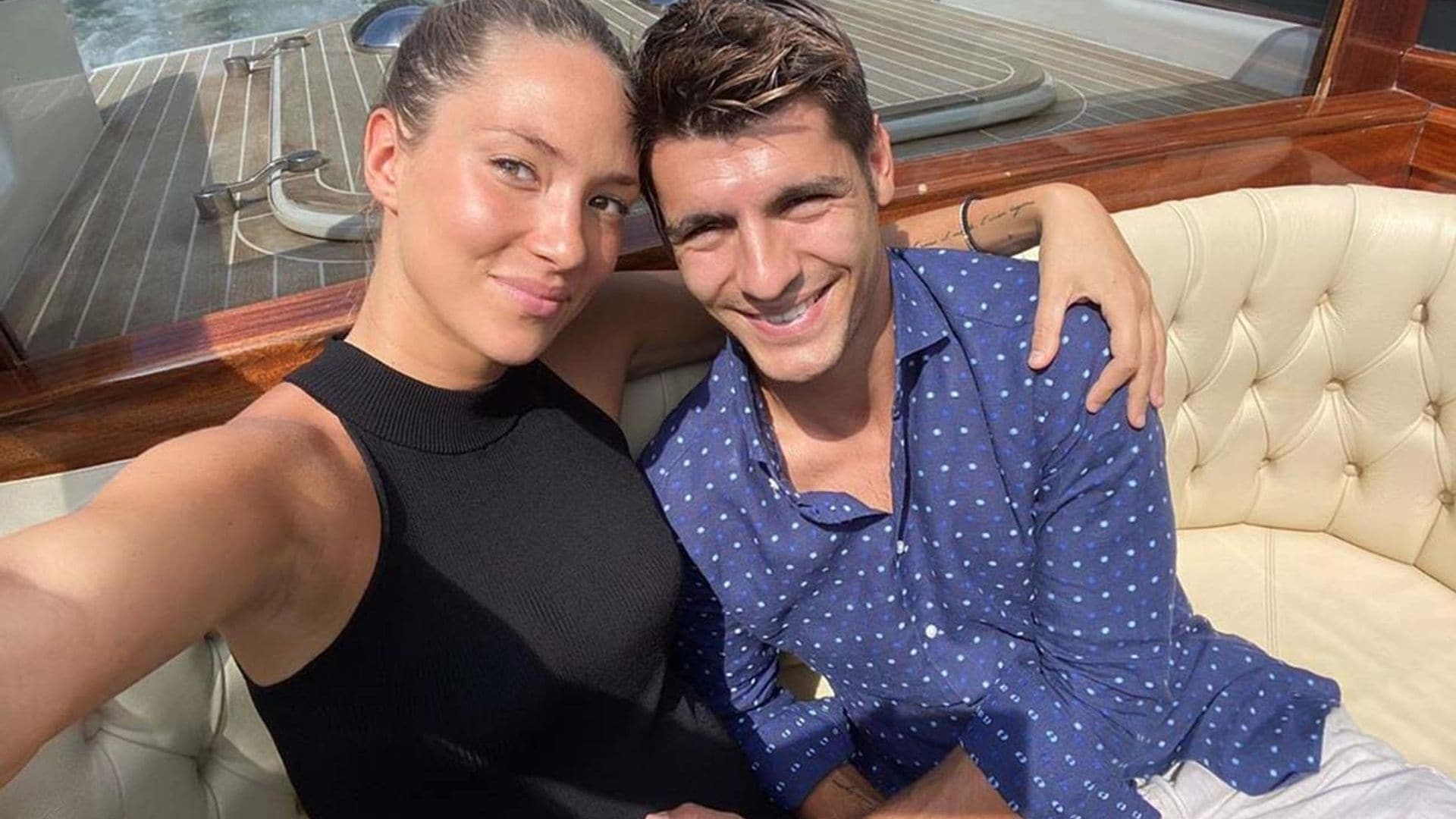 Álvaro Morata y Alice Campello reviven su boda a punto de ser padres de nuevo