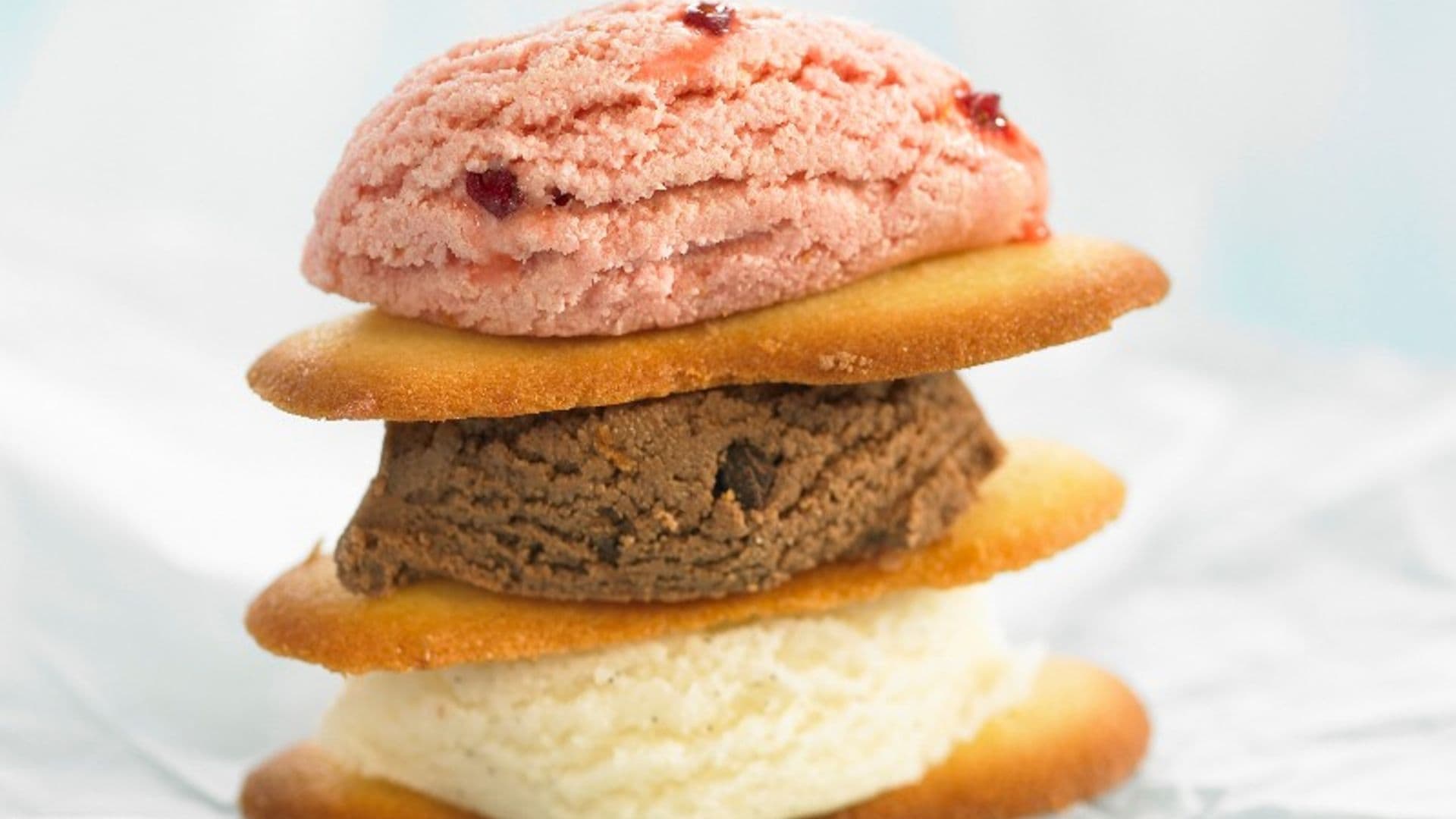 trio helado galletas