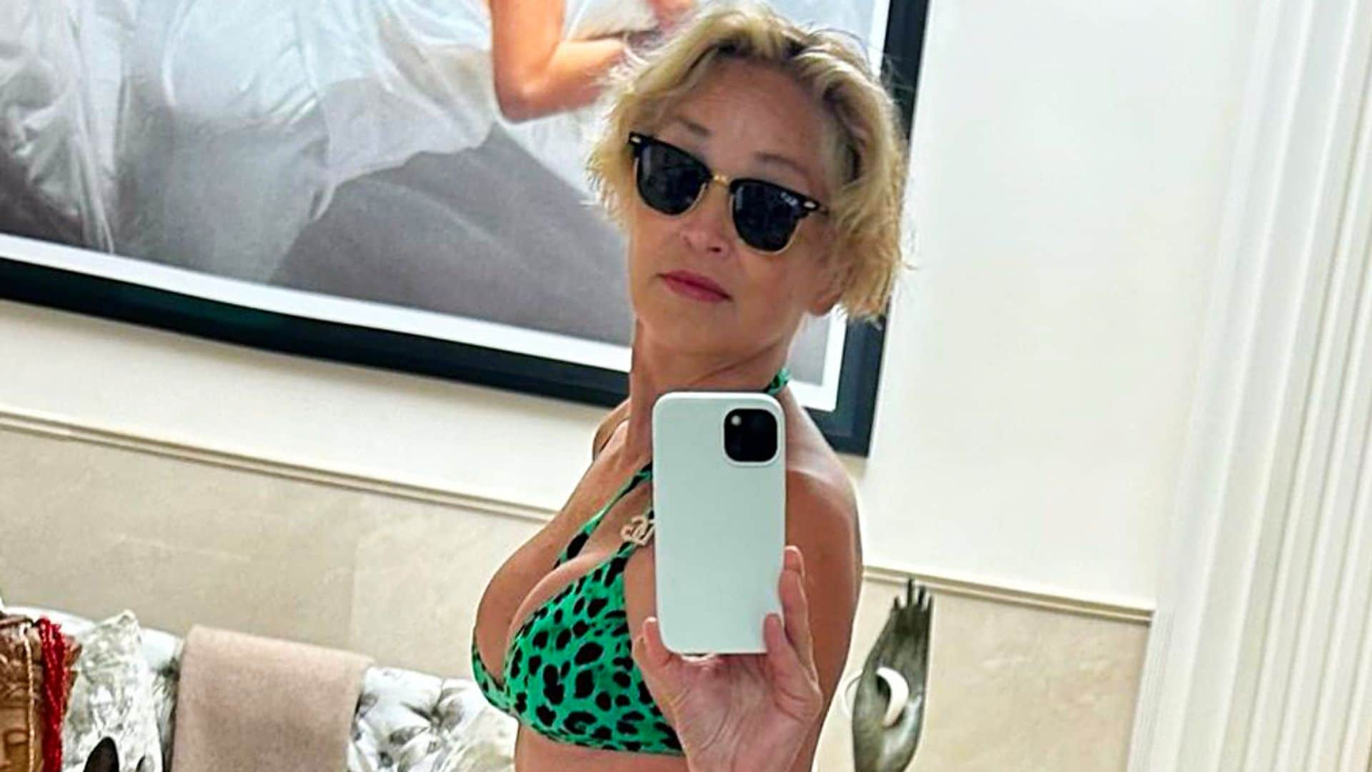 El impresionante posado en bikini de Sharon Stone a sus 65 años, ¡lista para el verano!