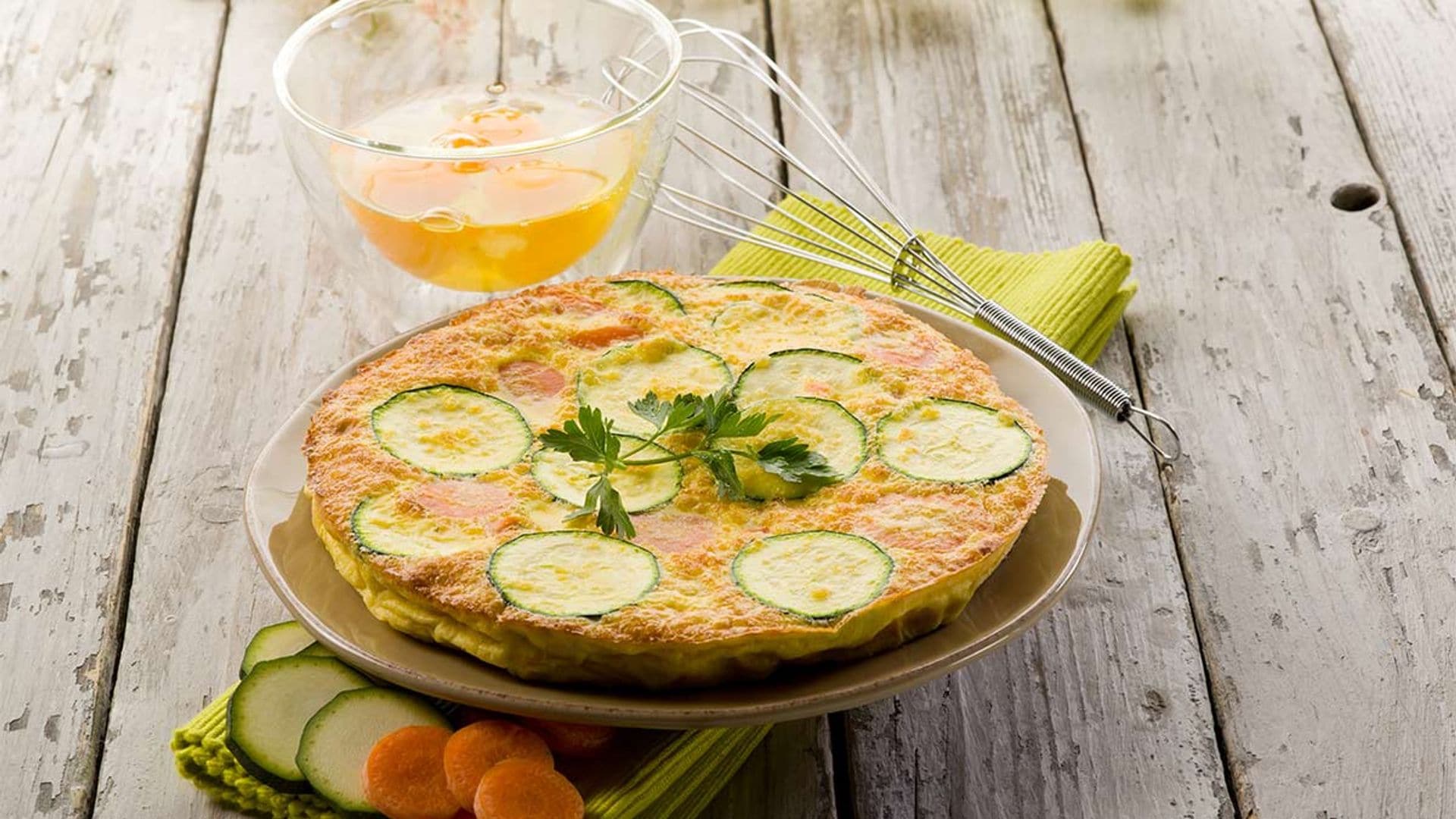 Tortilla de zanahoria y calabacín