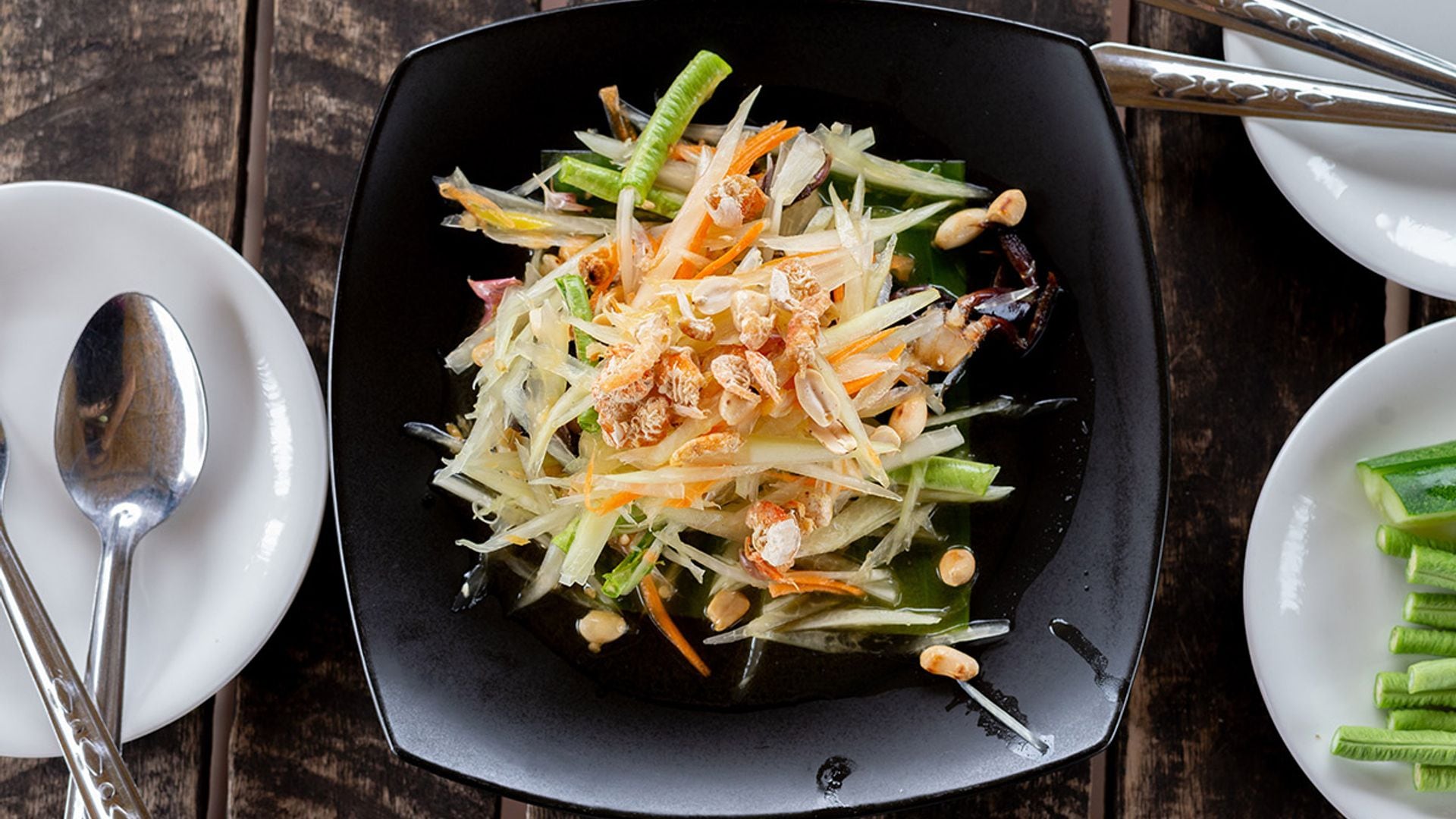 Ensalada de papaya verde