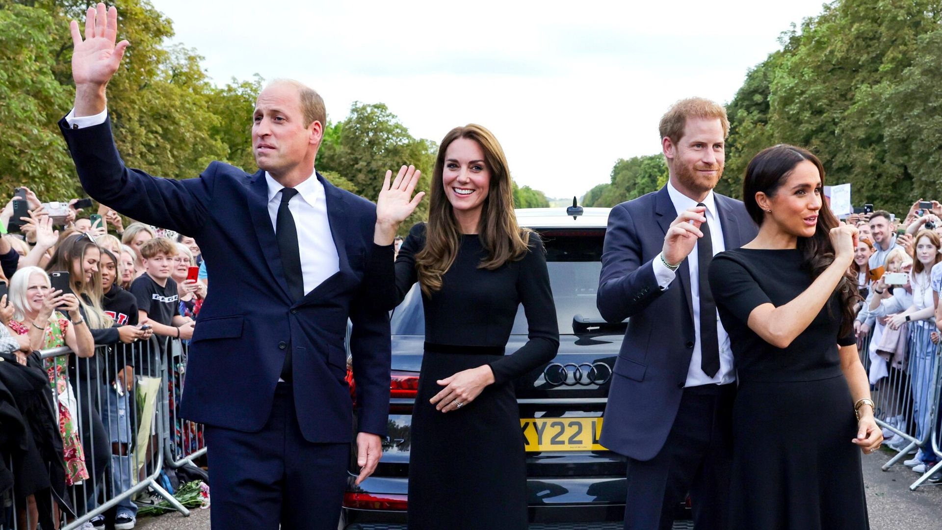 Meghan y Harry se reúnen con William y Kate tras el deceso de la reina Isabel