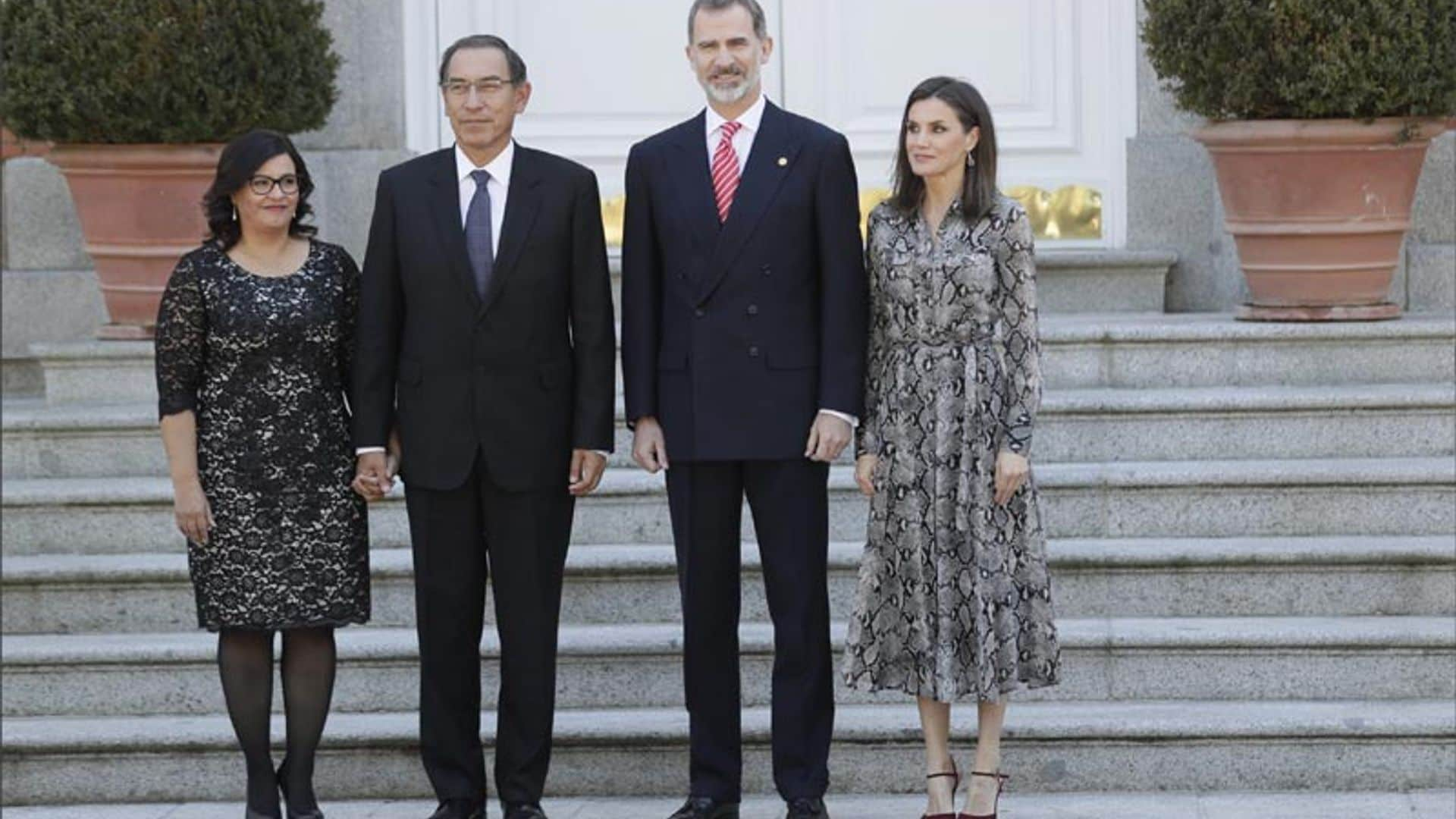 Don Felipe y doña Letizia ofrecen un almuerzo al presidente peruano y su esposa en la Zarzuela