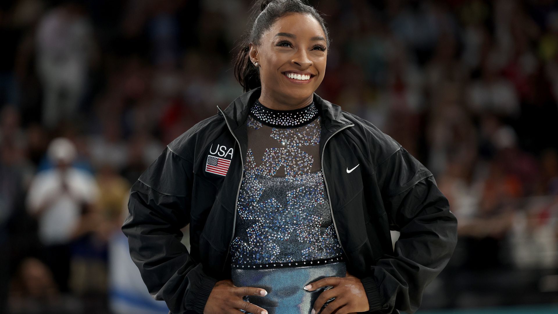 Simone Biles brilla en las Olimpiadas con un leotardo cubierto de cristales Swarovski