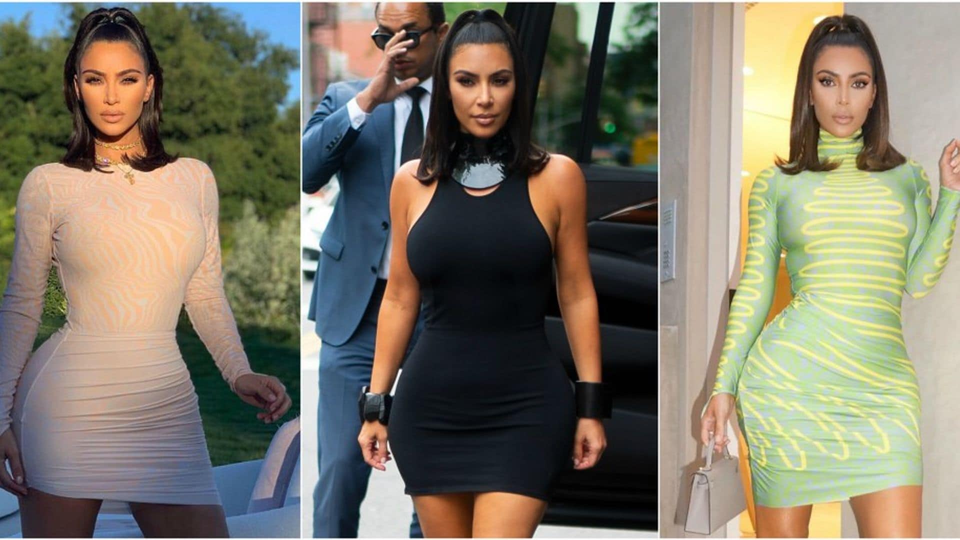 Minivestidos tubo, la nueva obsesión de Kim Kardashian