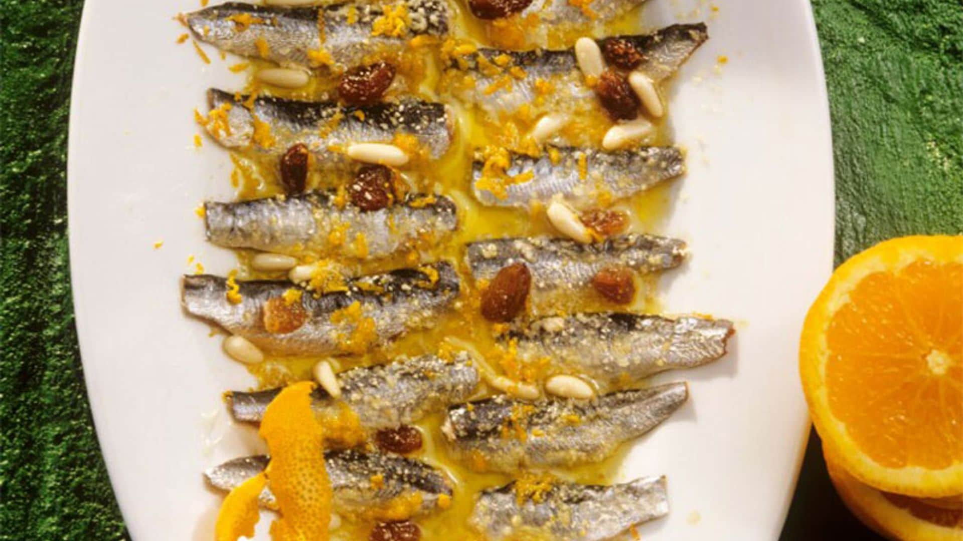 Sardinas con naranja