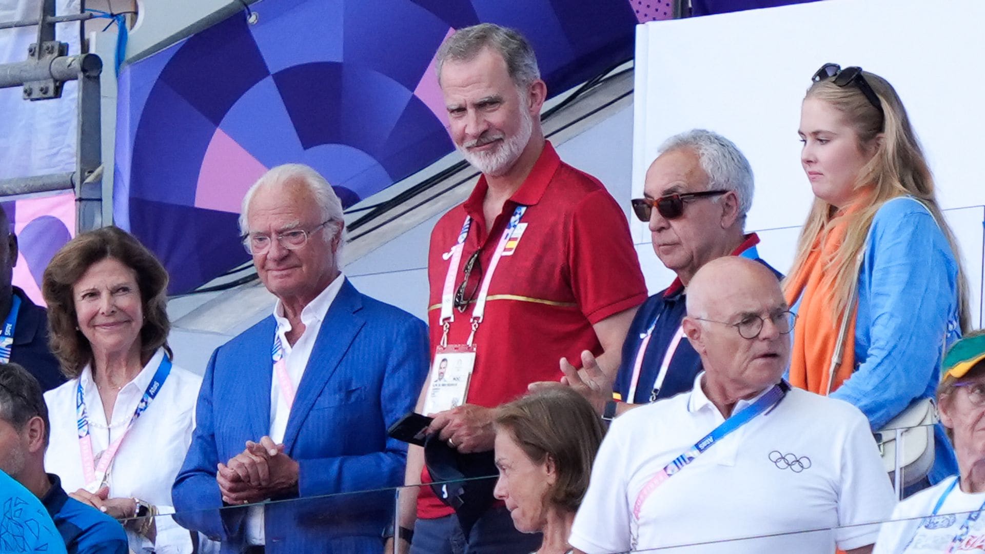 Felipe VI en las Olimpiadas con los Reyes de Suecia, Amalia de los Países Bajos y Enrique de Luxemburgo