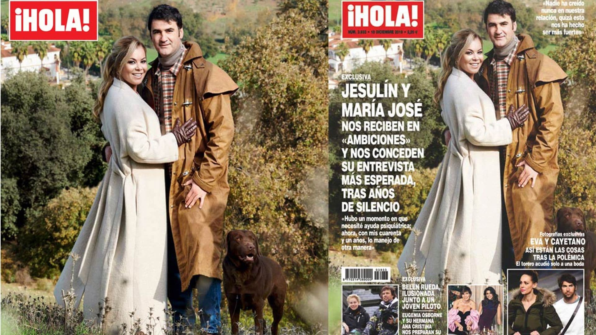 Exclusiva en ¡HOLA!: Jesulín de Ubrique y María José Campanario nos reciben en 'Ambiciones' y nos conceden su entrevista más esperada, tras años de silencio