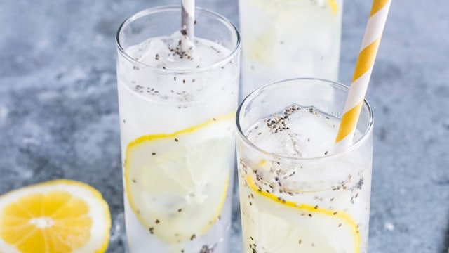 agua limon semillas chia