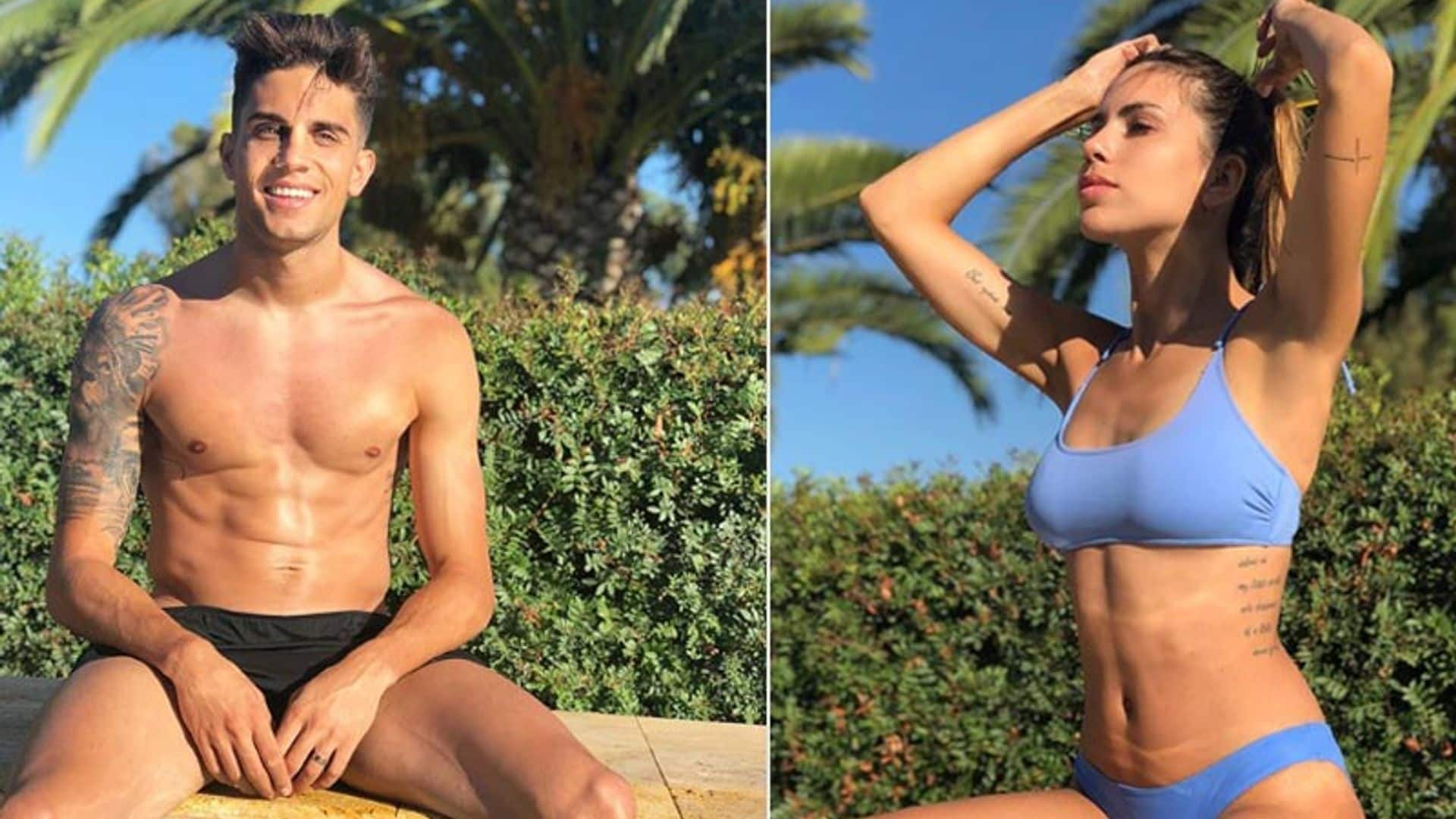 Melissa Jiménez y Marc Bartra presumen de 'cuerpazos 10'