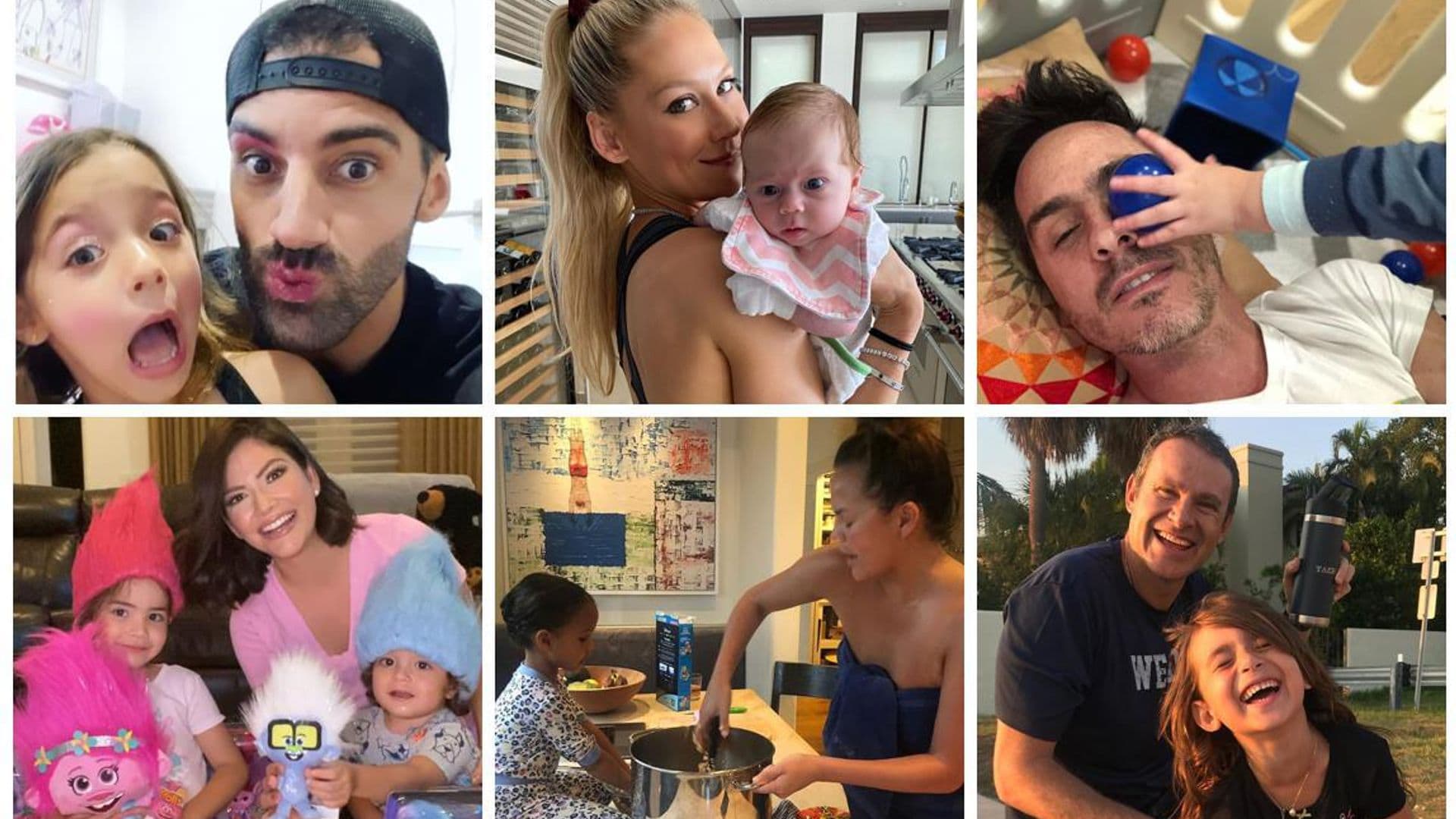 Papás cool: Los mejores momentos de las ‘celebs’ y sus hijos en la cuarentena