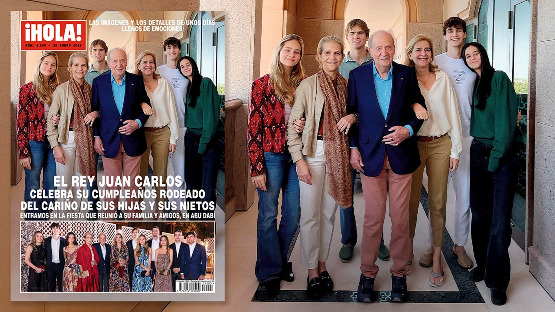 El rey Juan Carlos celebra su cumpleaños rodeado del cariño de sus hijas y sus nietos: las imágenes y los detalles