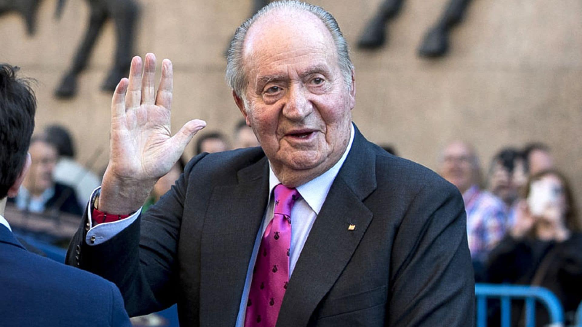 El rey Juan Carlos comenta la intervención de su nieta, la princesa Leonor