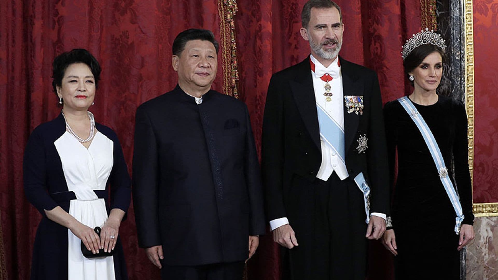 Los Reyes ponen el broche de oro a la visita de Estado del presidente chino y su mujer con una cena de gala