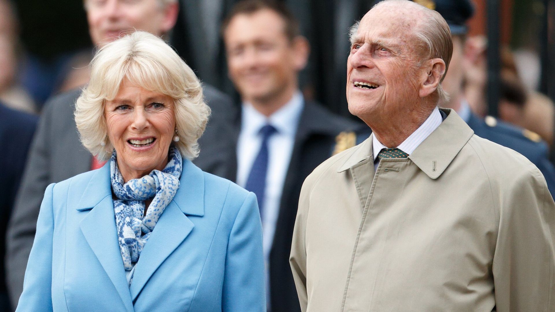 the duchess of cornwall says father in law prince philip is slightly improving 