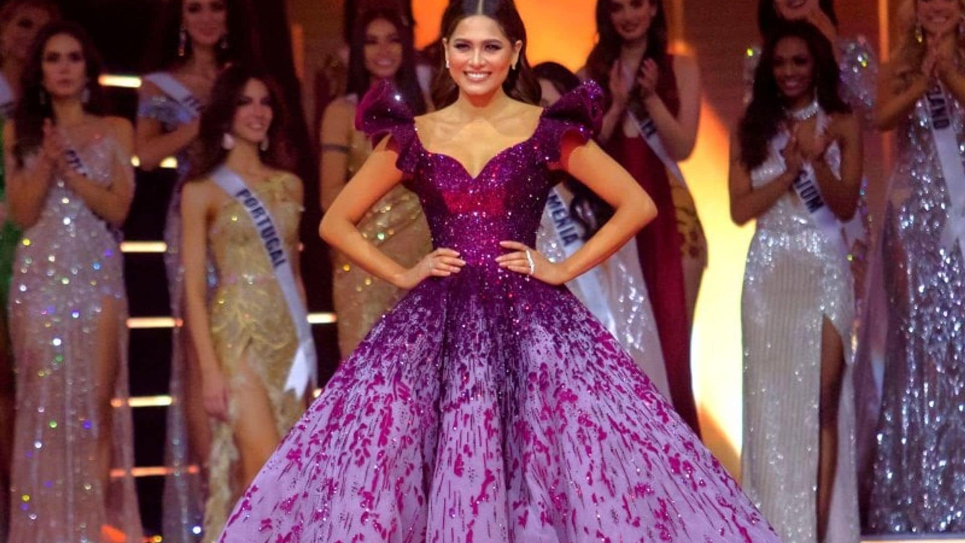 El hermoso vestido con el que Andrea Meza se robó las miradas en la final de Miss Universo